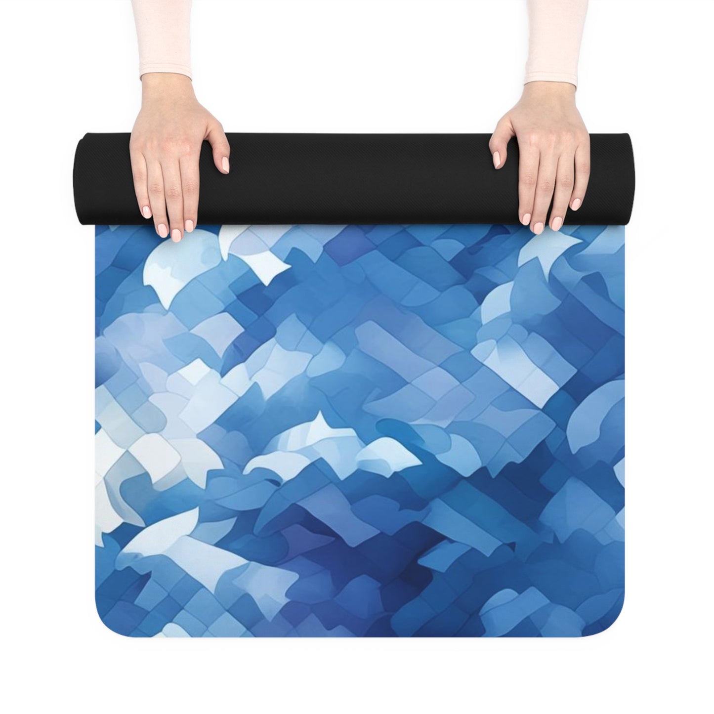 Rubber Yoga Mat- Bard Balasana Shibori