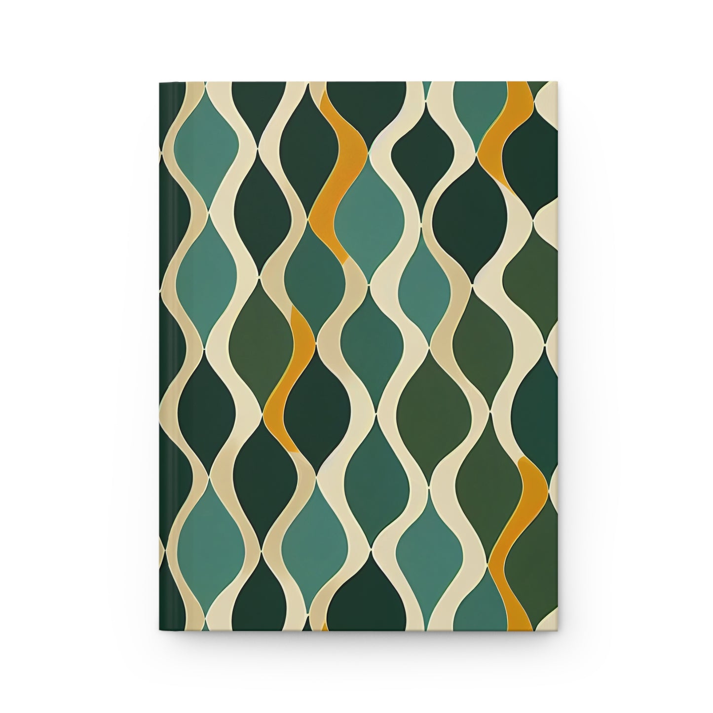 Hardcover Journal - Deco Aqua Ringlets