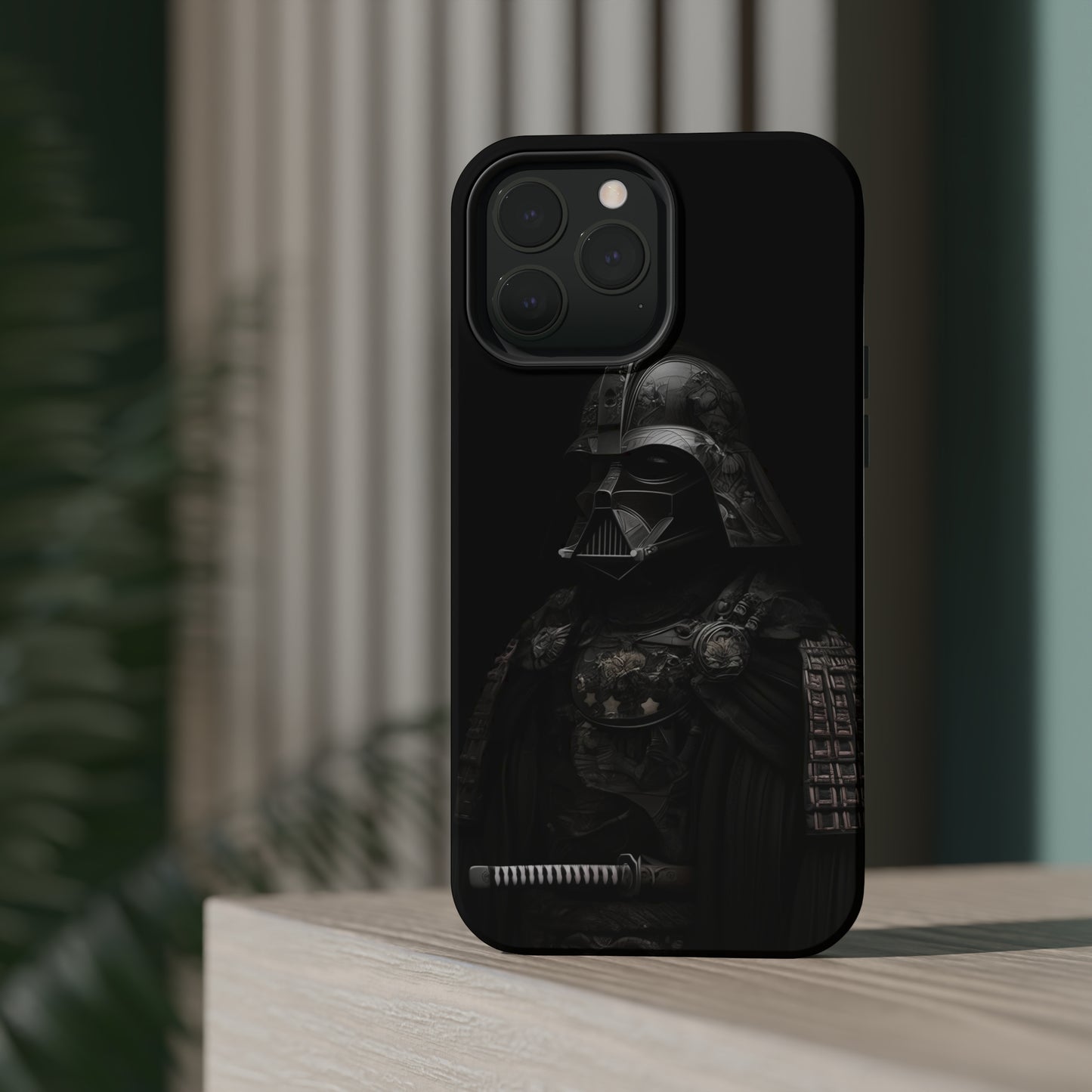 MagSafe Tough iPhone Case - Darth Vader Samurai Black White Photograph 1870