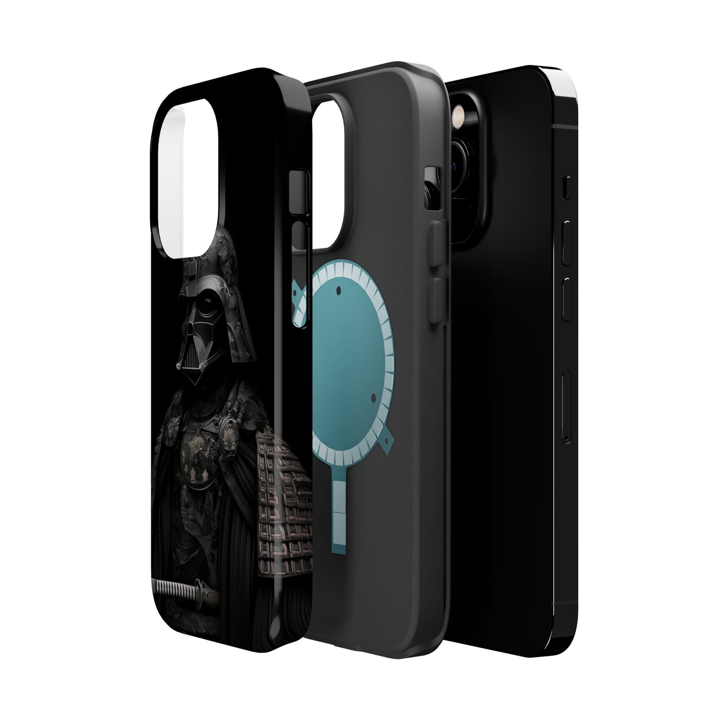 MagSafe Tough iPhone Case - Darth Vader Samurai Black White Photograph 1870