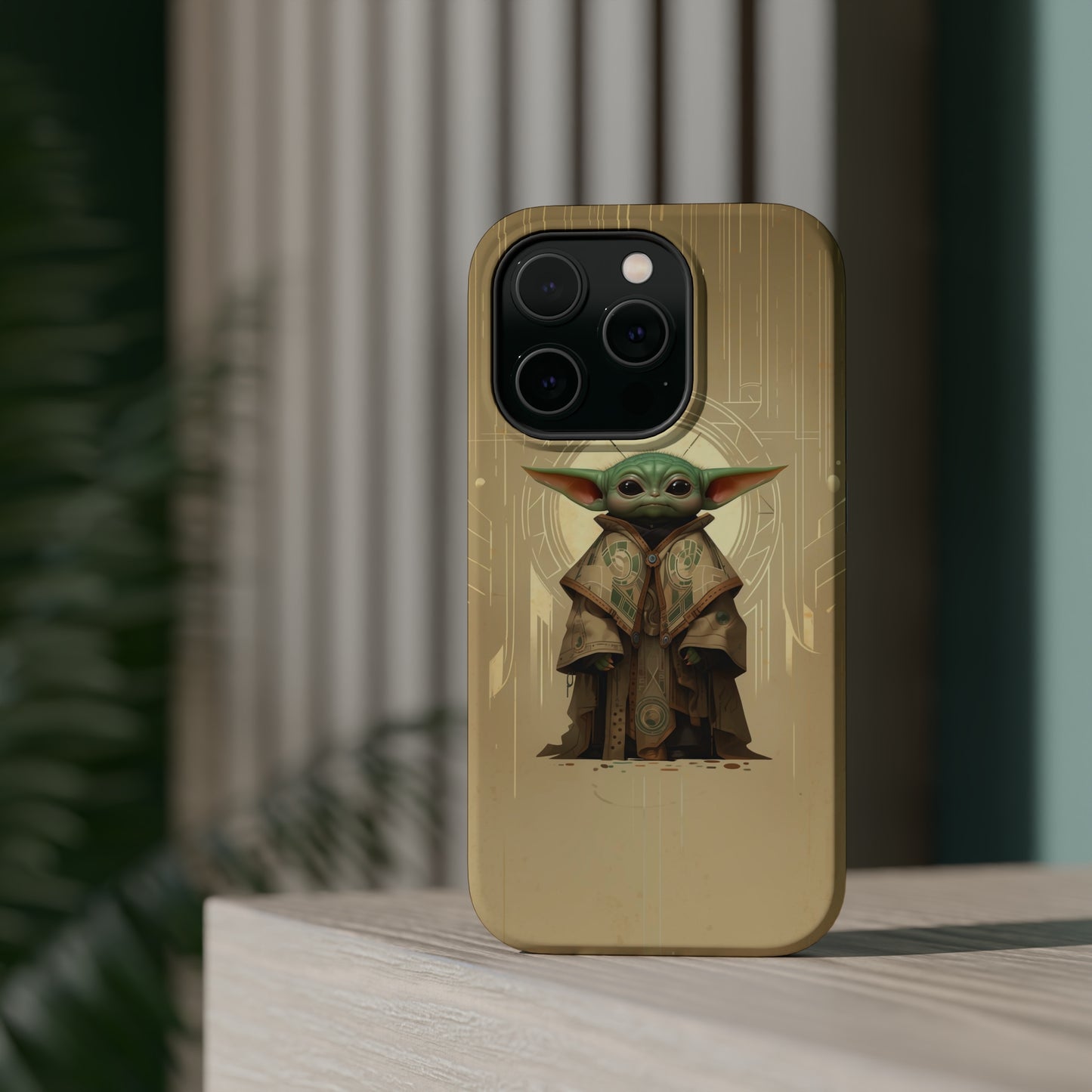 MagSafe Tough iPhone Case - Baby Yoda Grogu Art Deco Frank Lloyd Wright Design