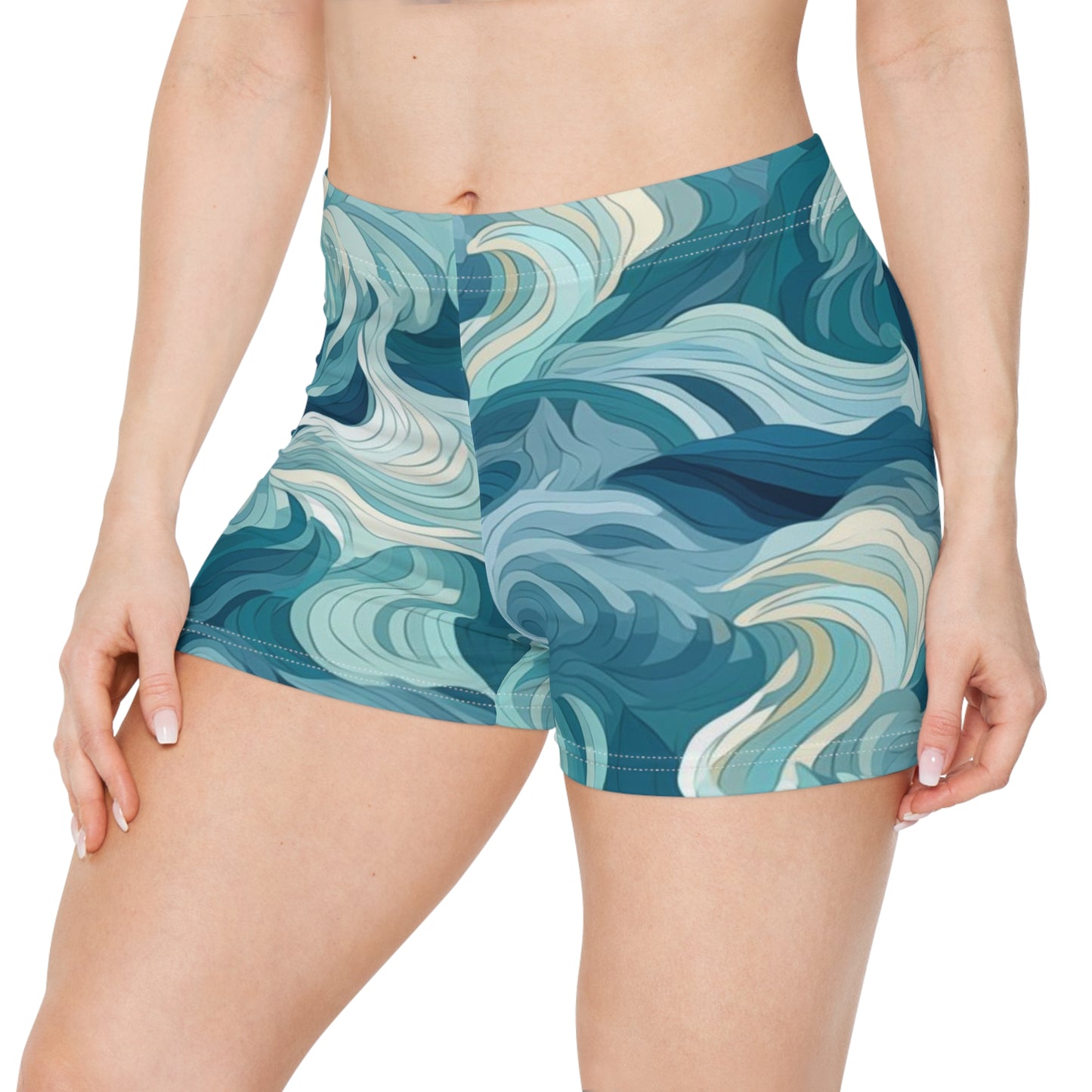 Workout Shorts - Drew Florence Oceanwaves