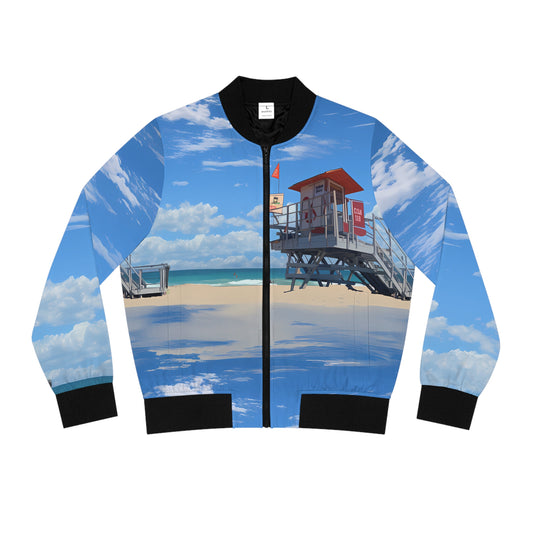 Women's Bomber Jacket - Love and Santa Monica