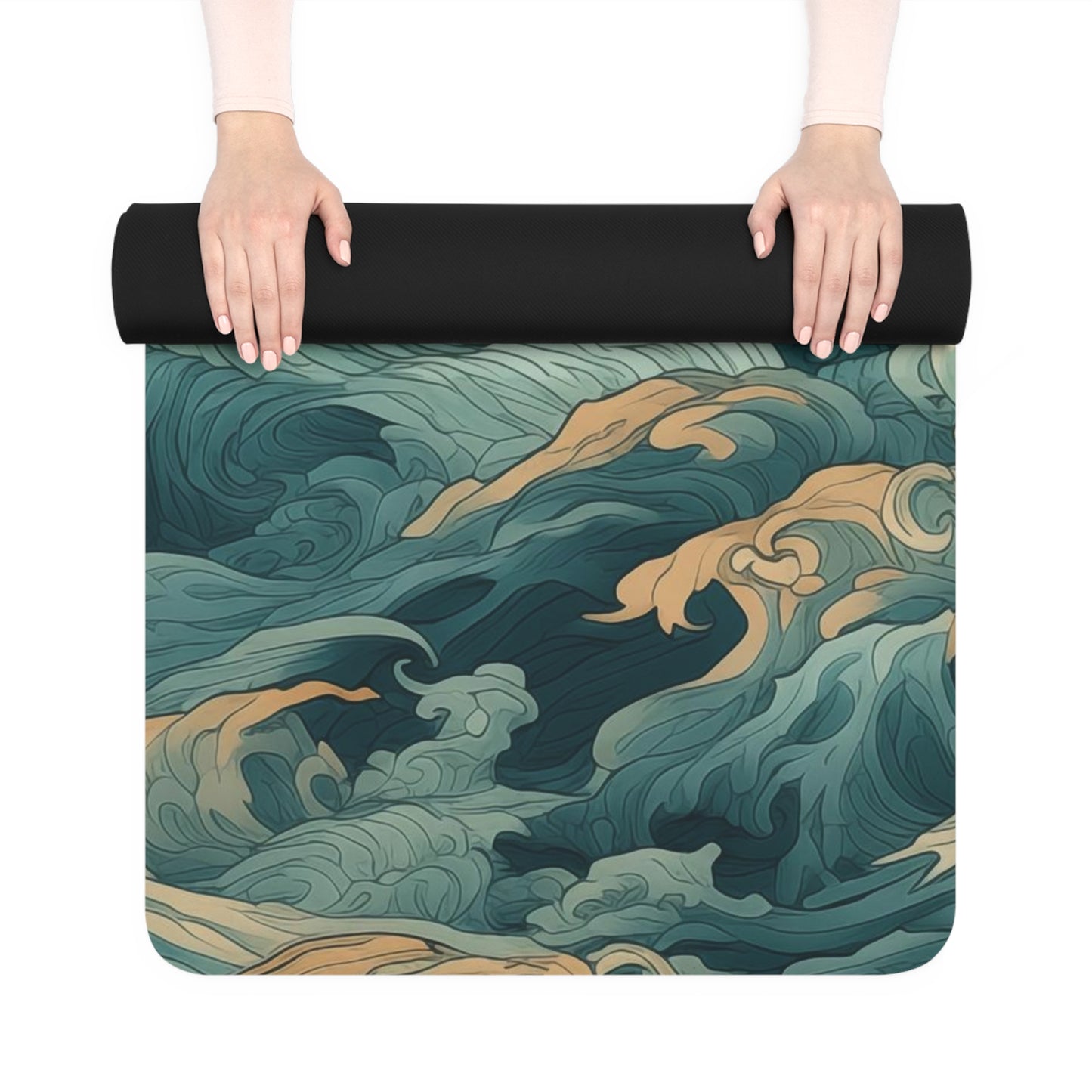 Rubber Yoga Mat- Elric Belmont Anime Ocean