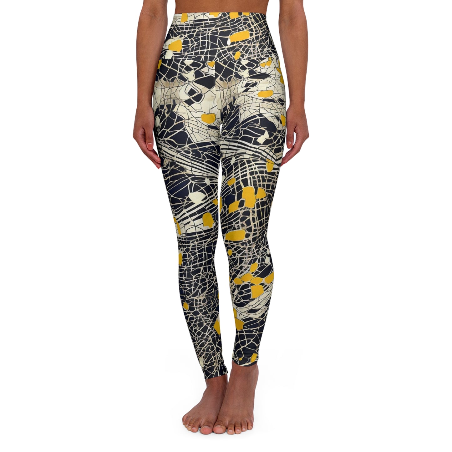 High Waisted Leggings - Abstractic Prosaic