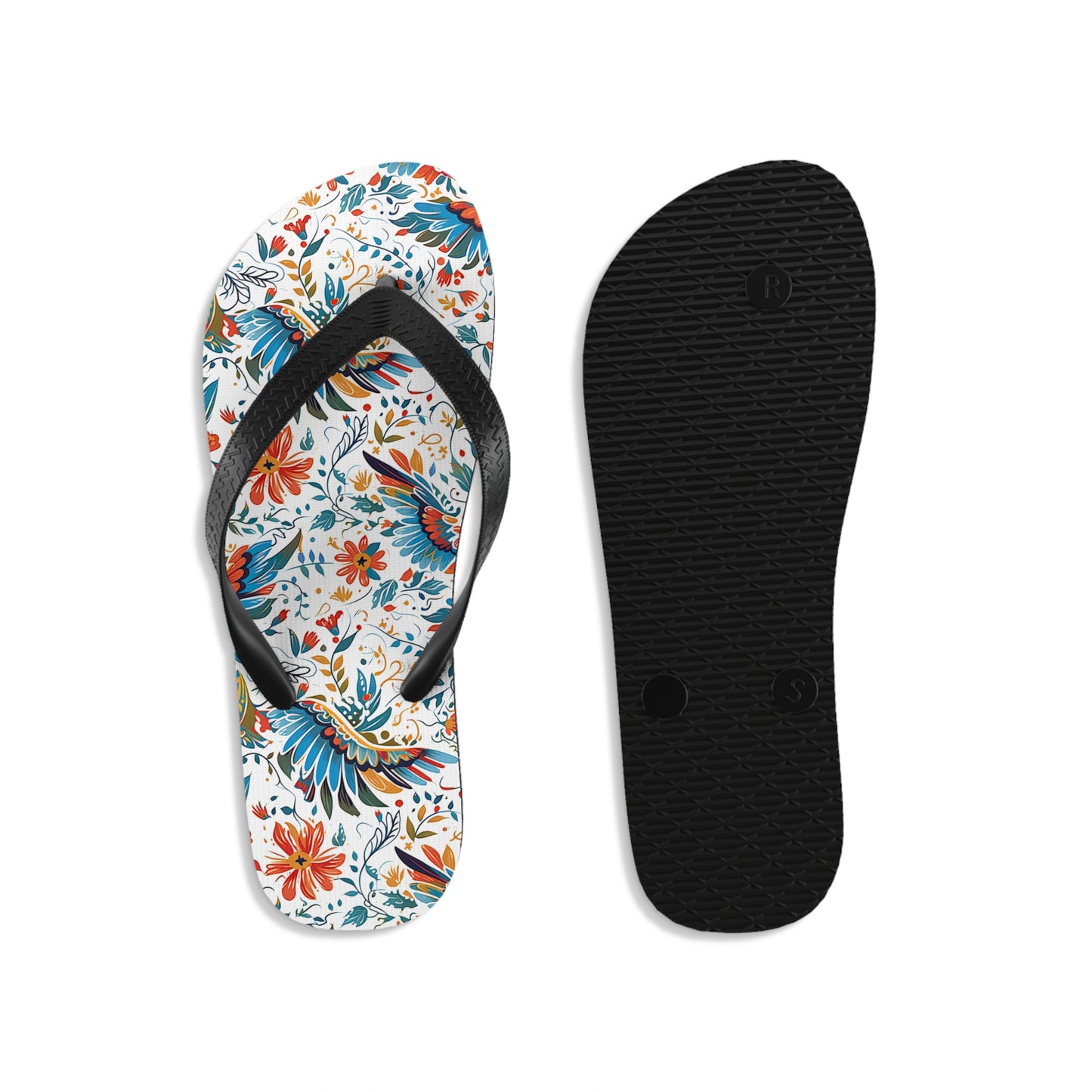 Unisex Flip-Flops - Colibri Abstract