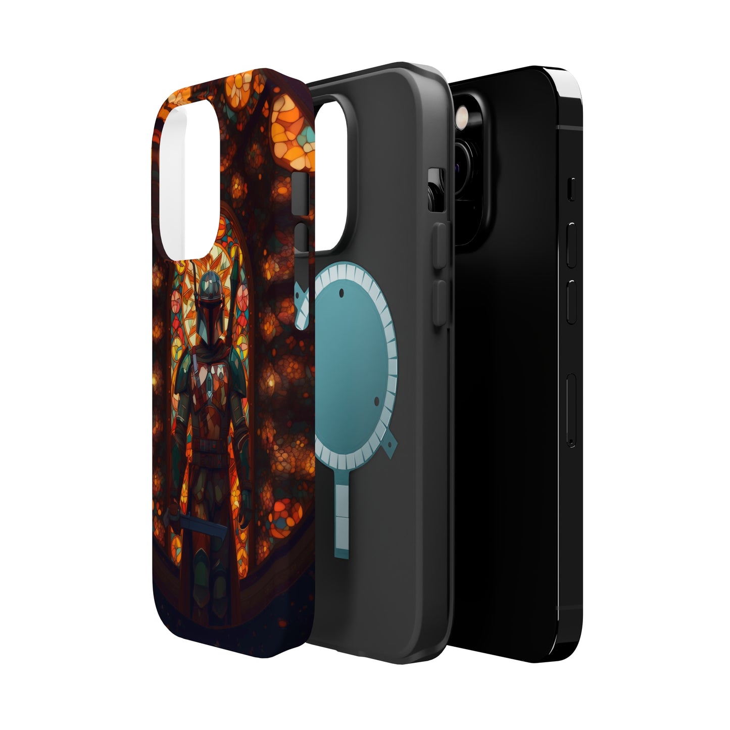 MagSafe Tough iPhone Case - The Mandalorian Catholic Stained Glass Window