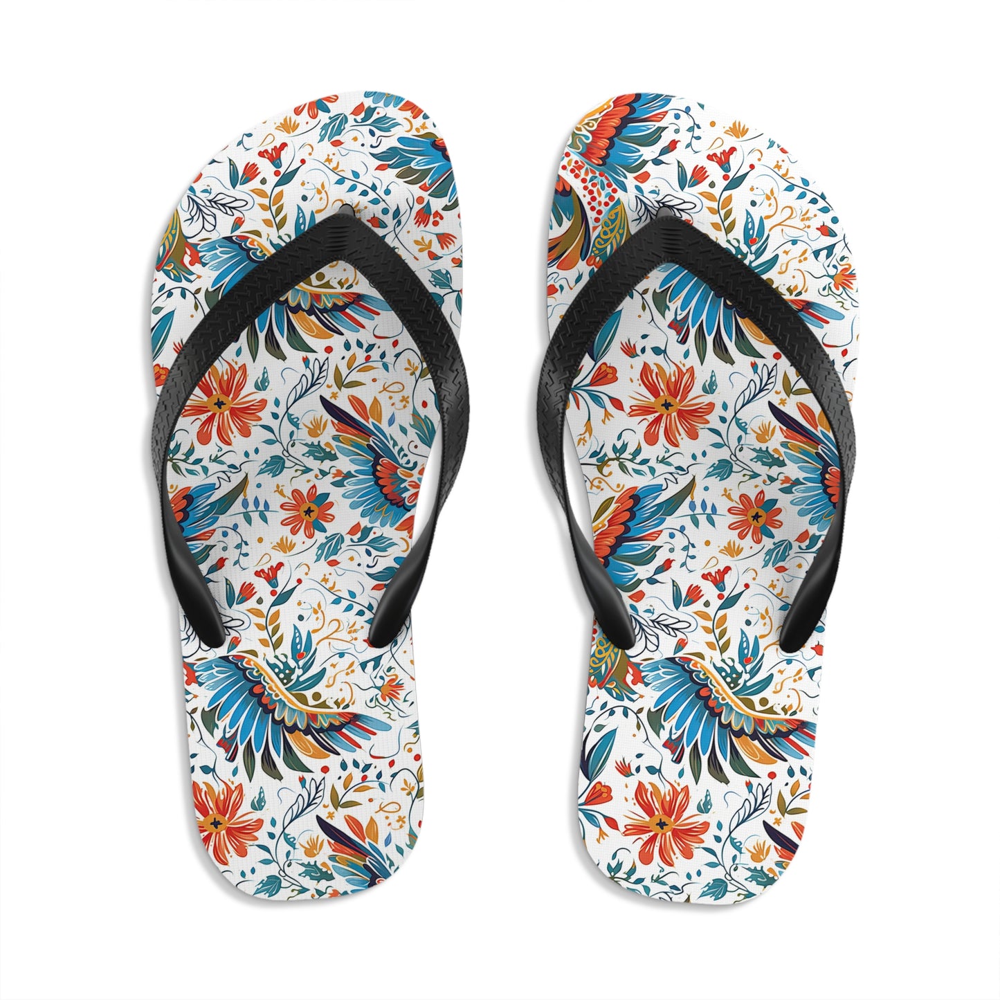 Unisex Flip-Flops - Colibri Abstract