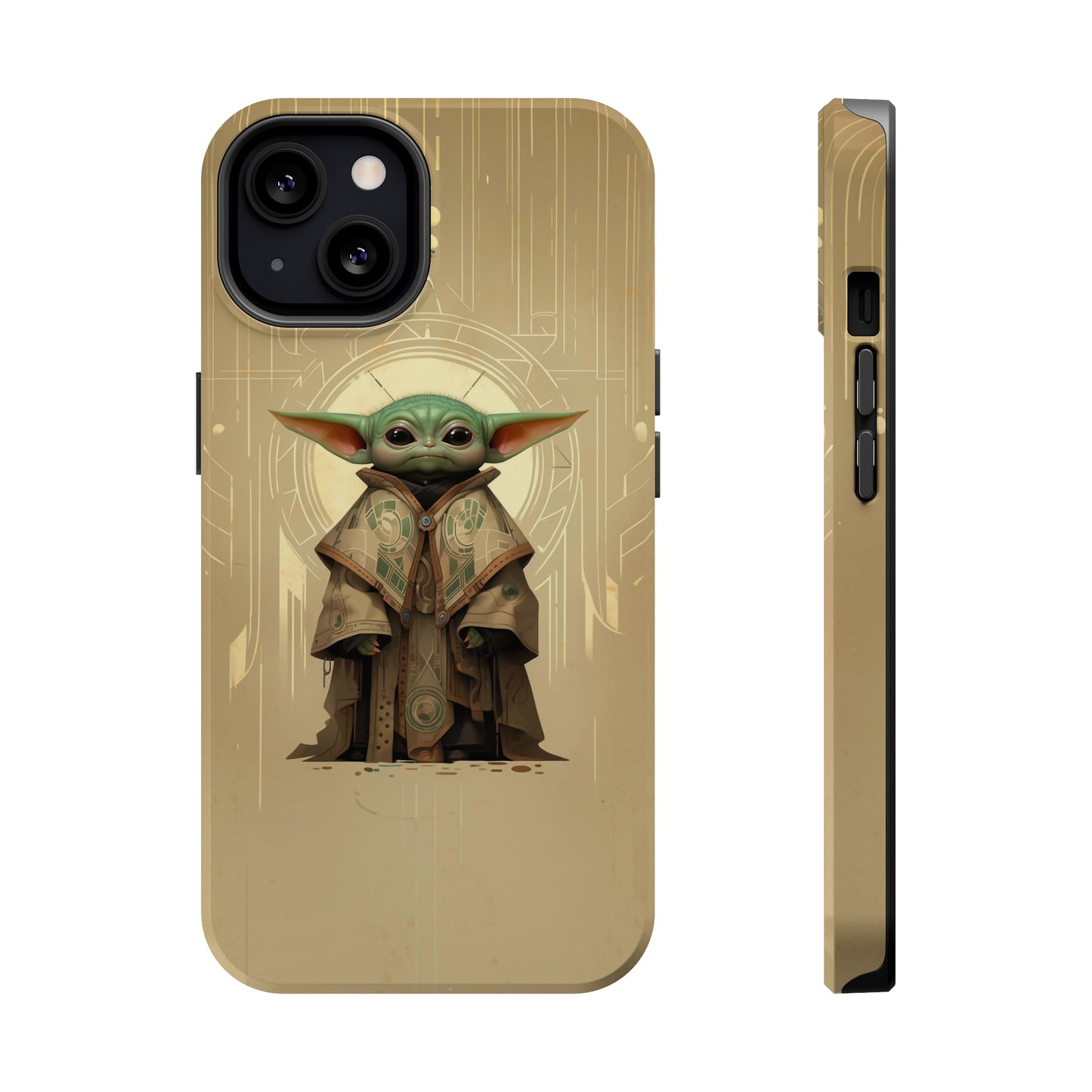 MagSafe Tough iPhone Case - Baby Yoda Grogu Art Deco Frank Lloyd Wright Design