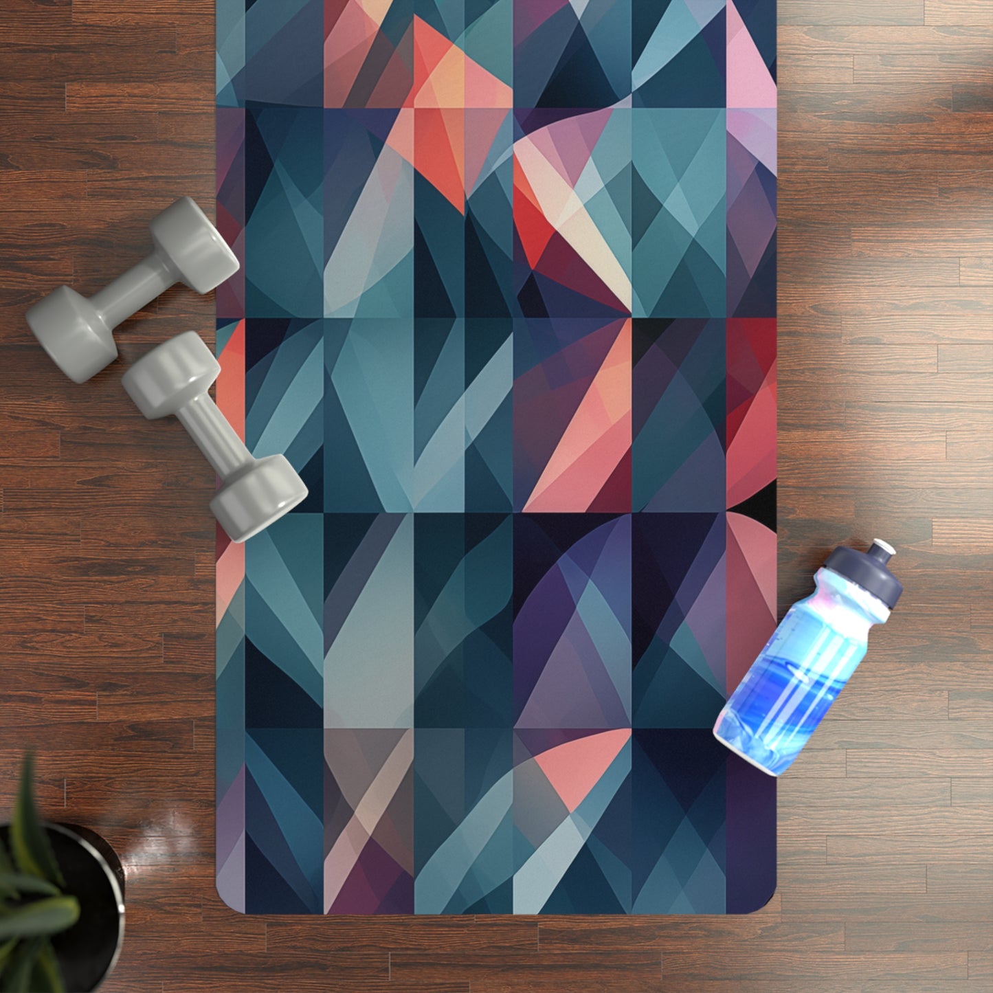 Rubber Yoga Mat- Neville Meaux Geometric