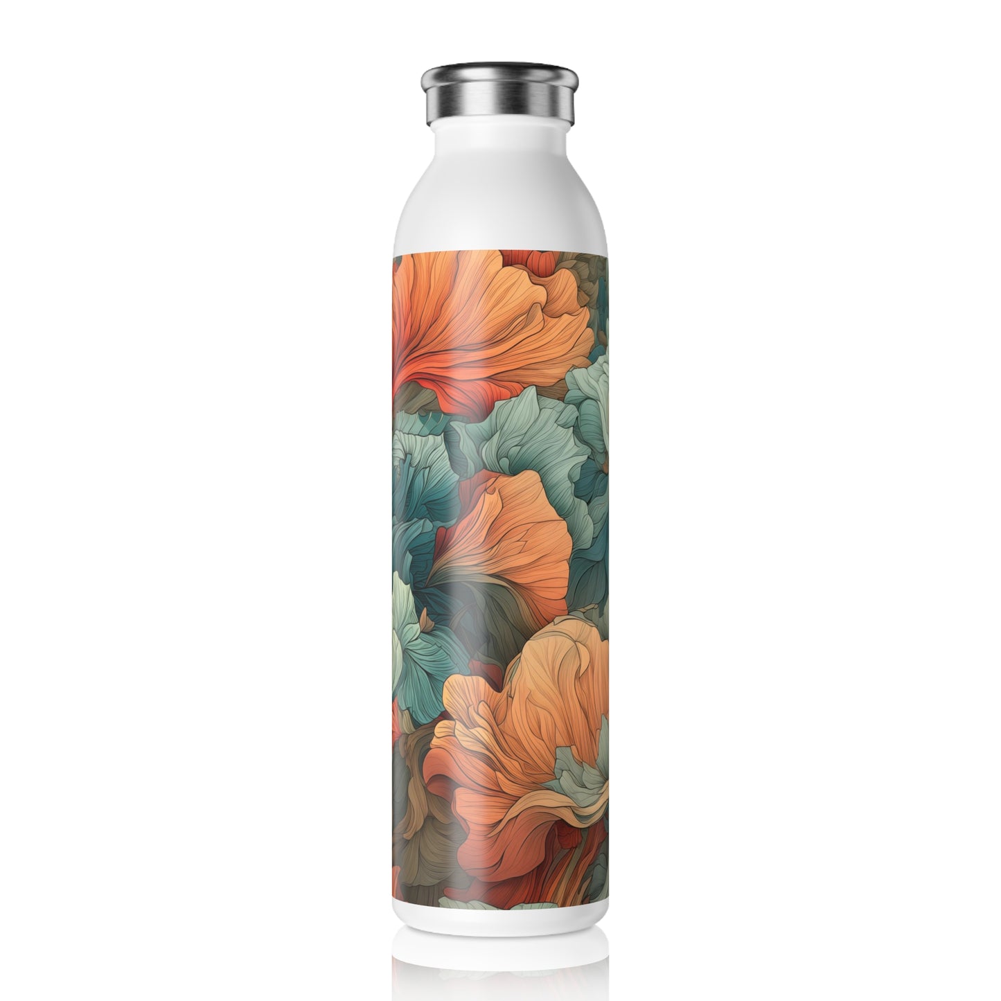 Slim Water Bottle - Camellia Parisian