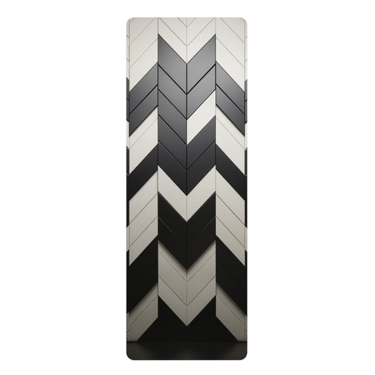 Rubber Yoga Mat- Chevrons for Aphrodite