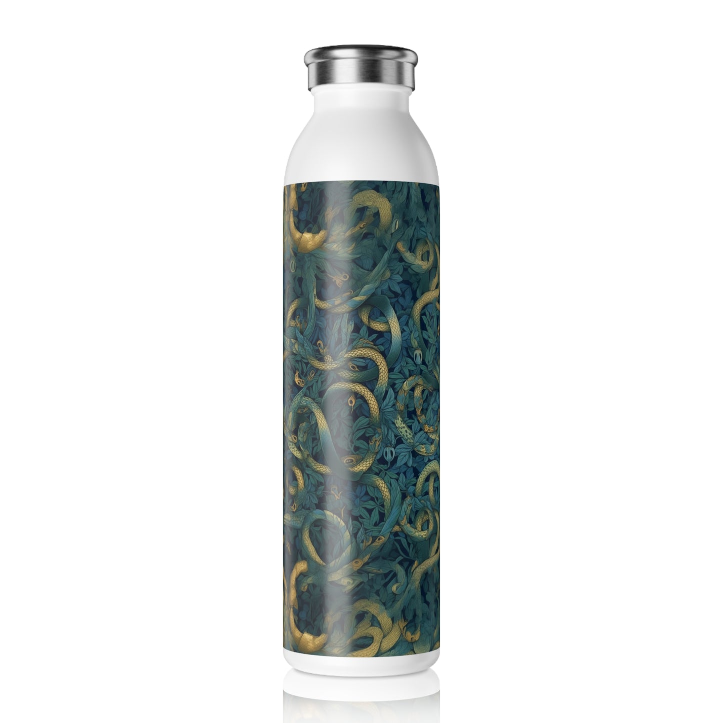 Slim Water Bottle - Francesca Trikonasana Snakes