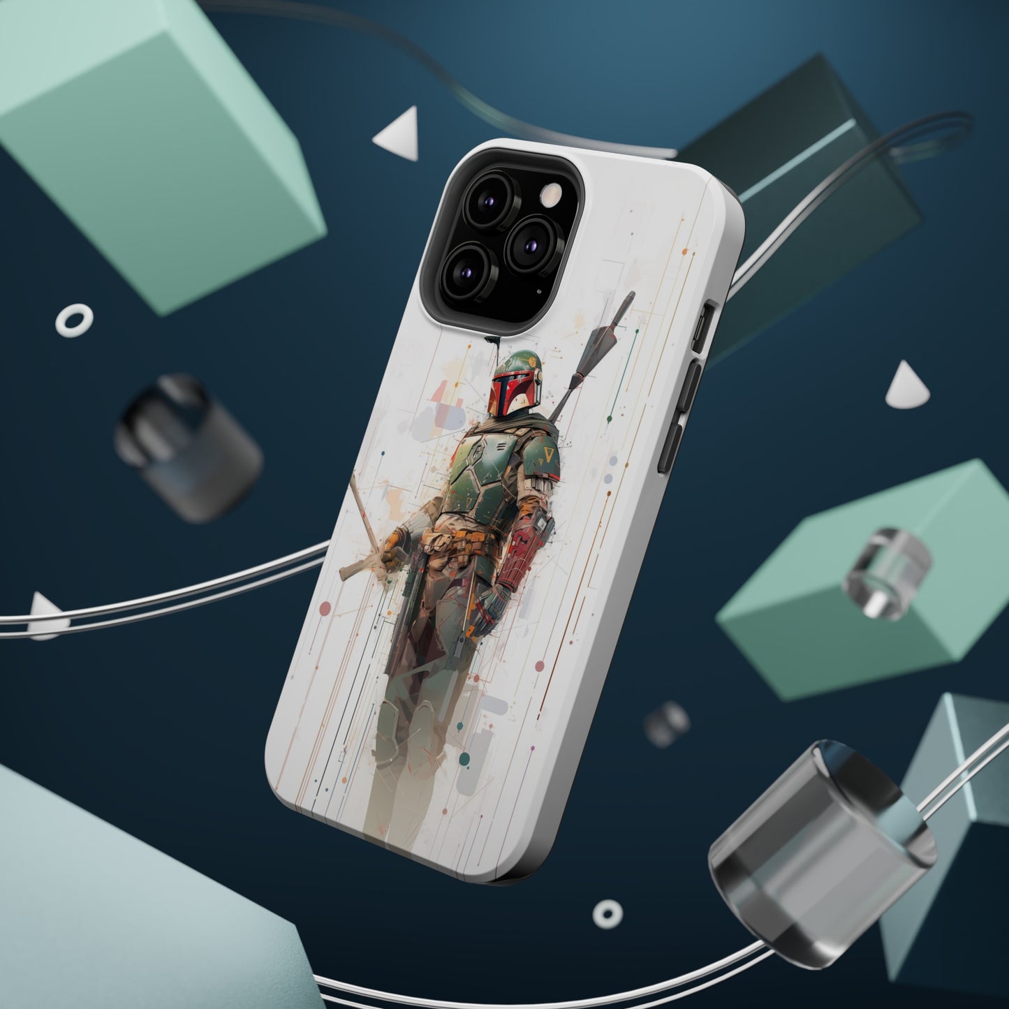 MagSafe Tough iPhone Case - Boba Fett infographic illustration