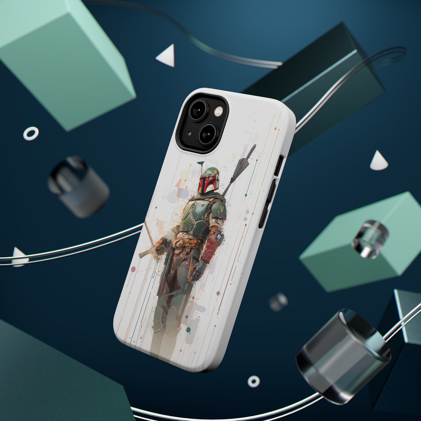 MagSafe Tough iPhone Case - Boba Fett infographic illustration