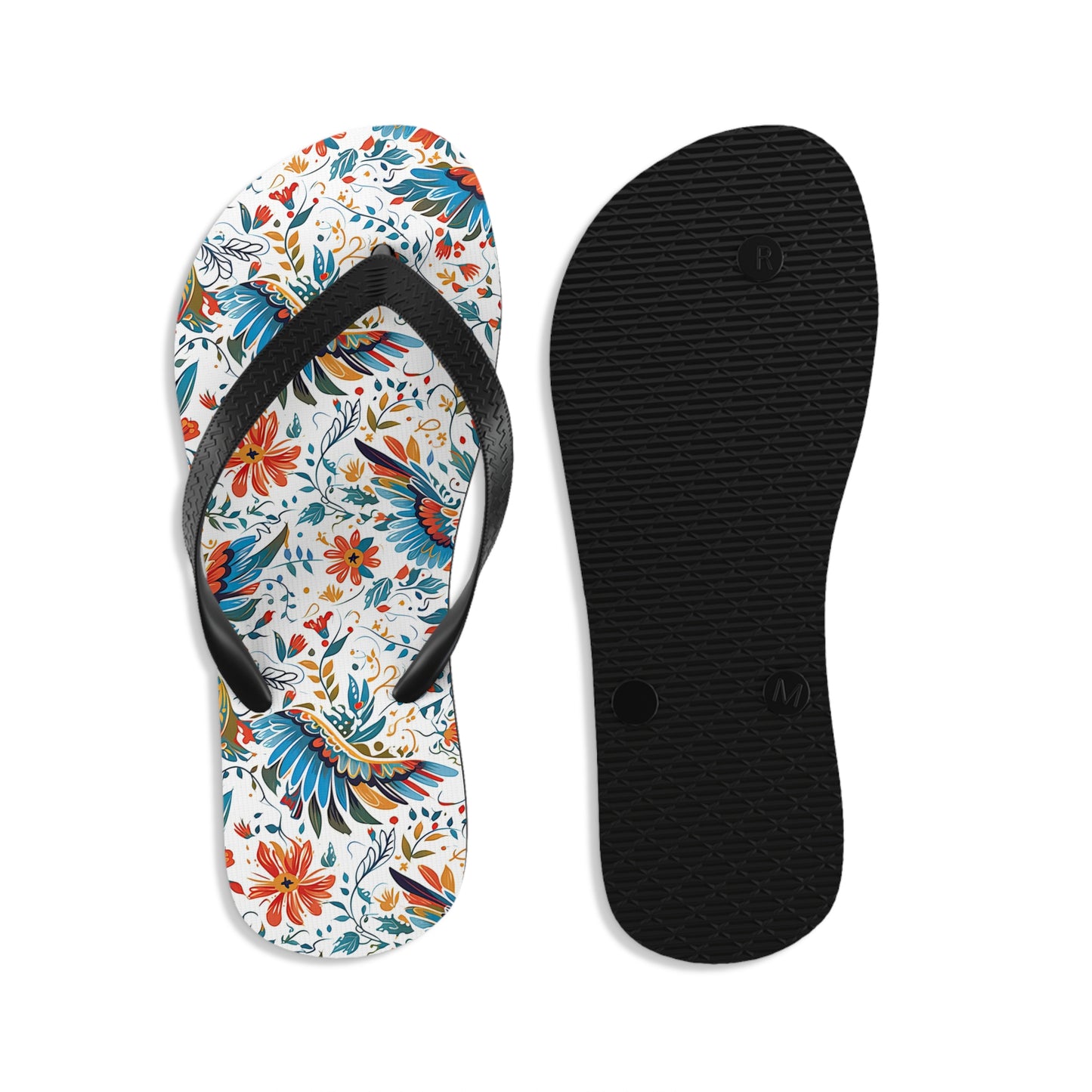 Unisex Flip-Flops - Colibri Abstract