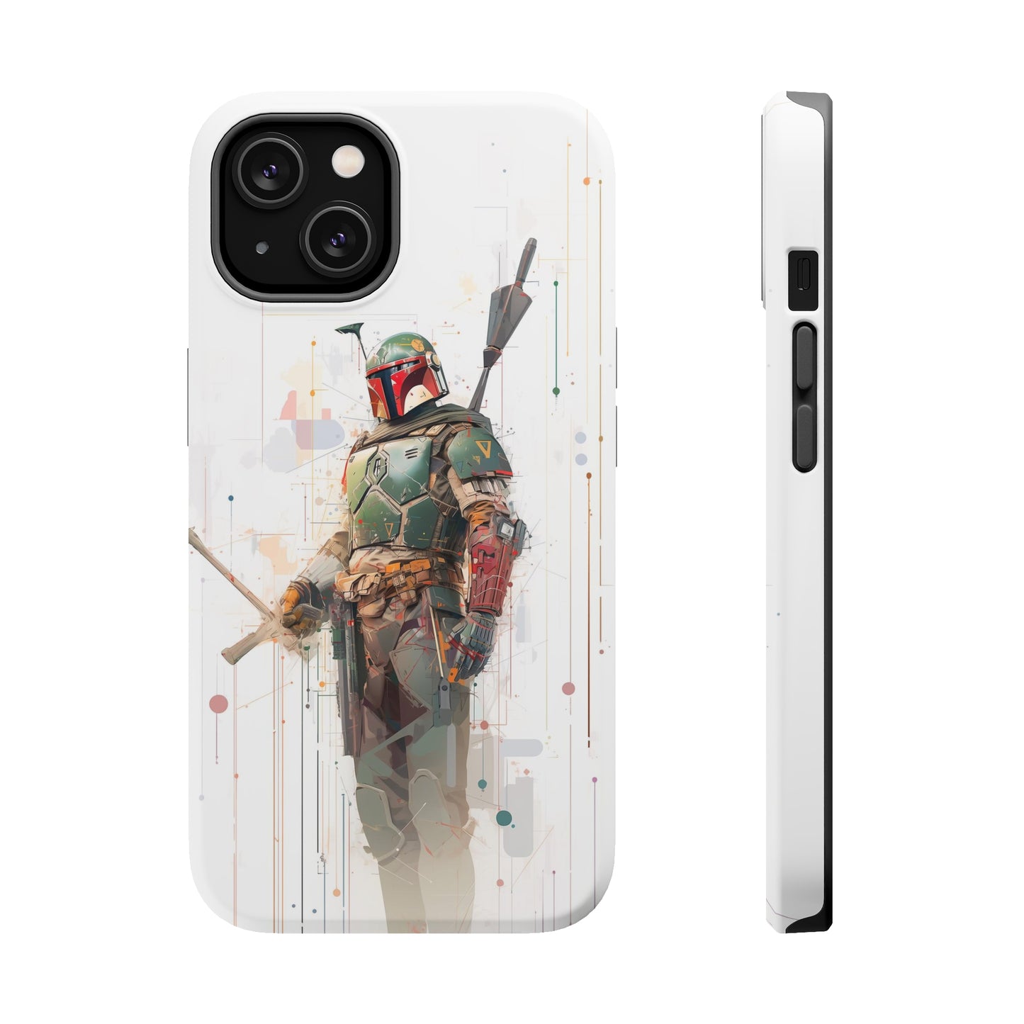 MagSafe Tough iPhone Case - Boba Fett infographic illustration