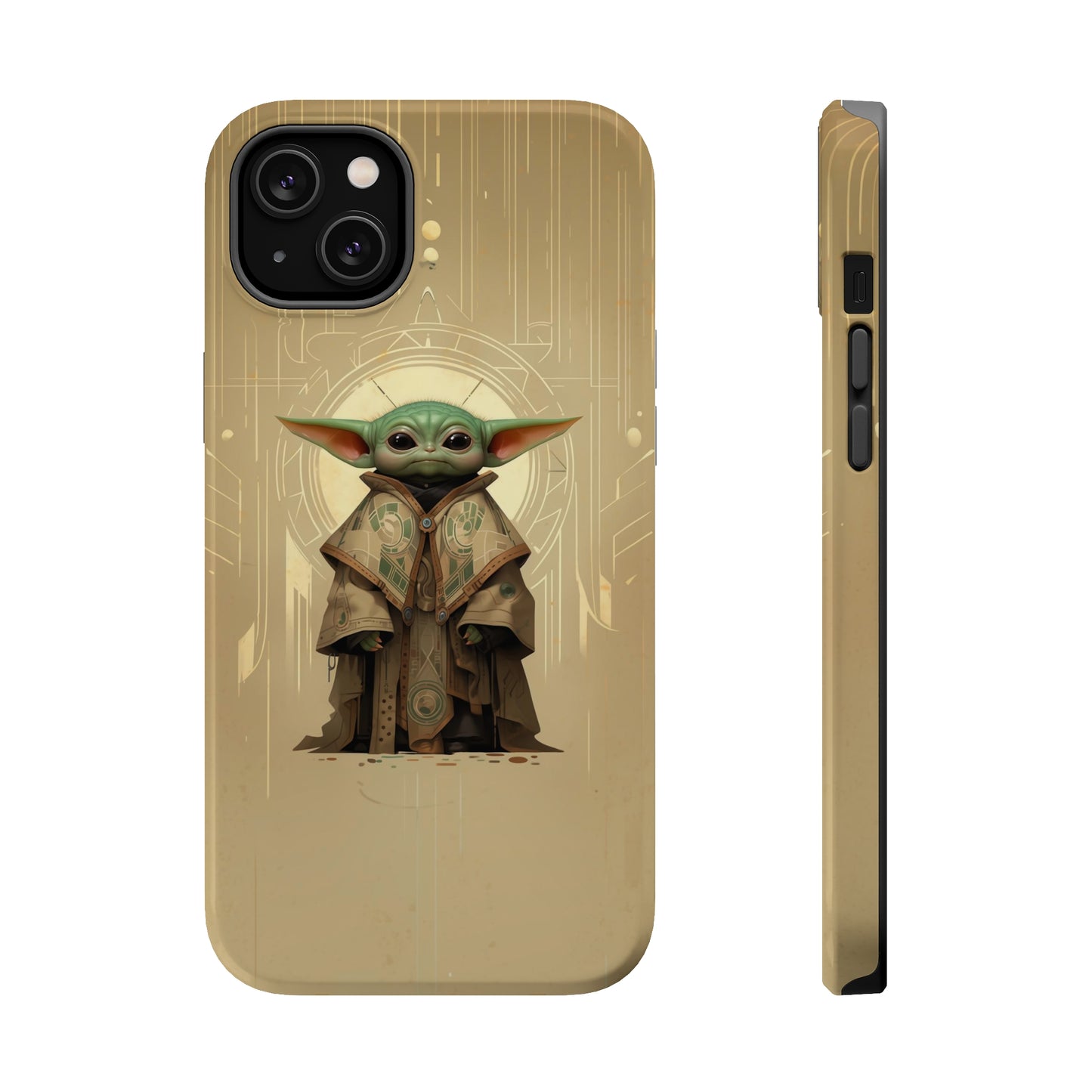 MagSafe Tough iPhone Case - Baby Yoda Grogu Art Deco Frank Lloyd Wright Design