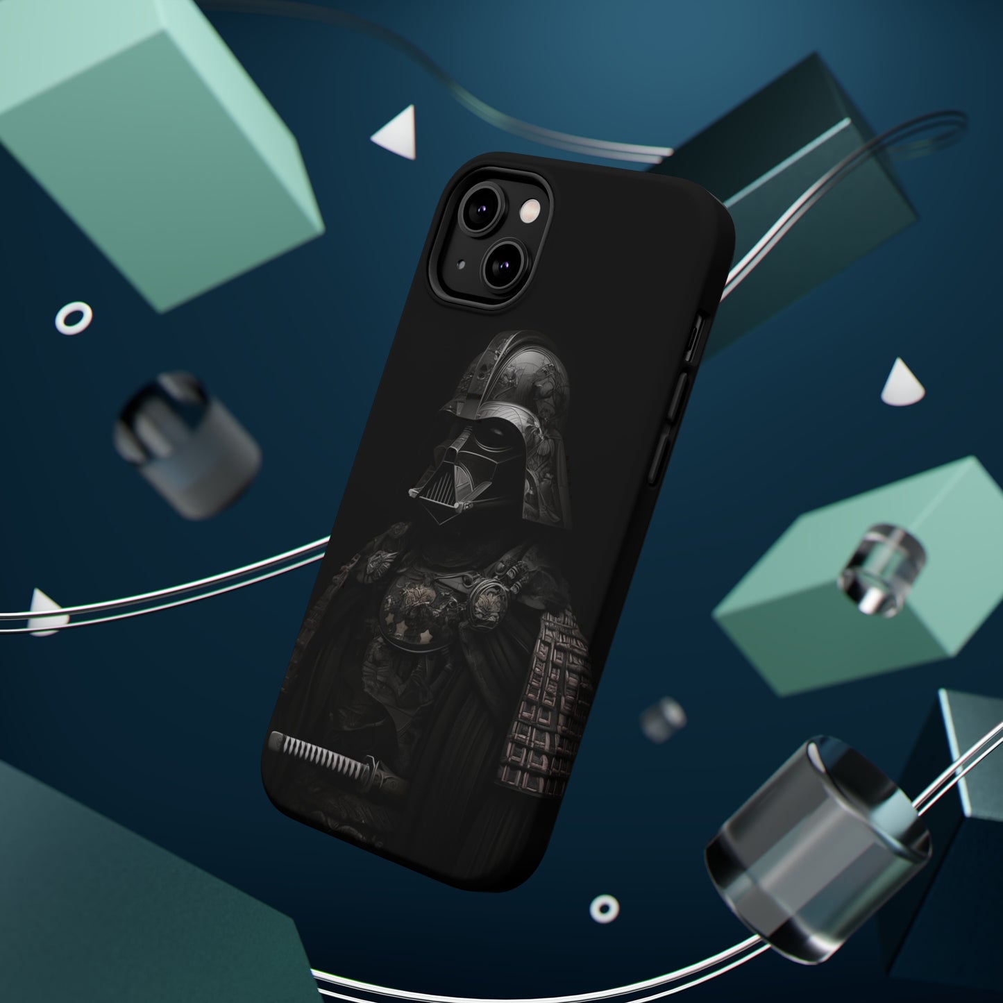 MagSafe Tough iPhone Case - Darth Vader Samurai Black White Photograph 1870