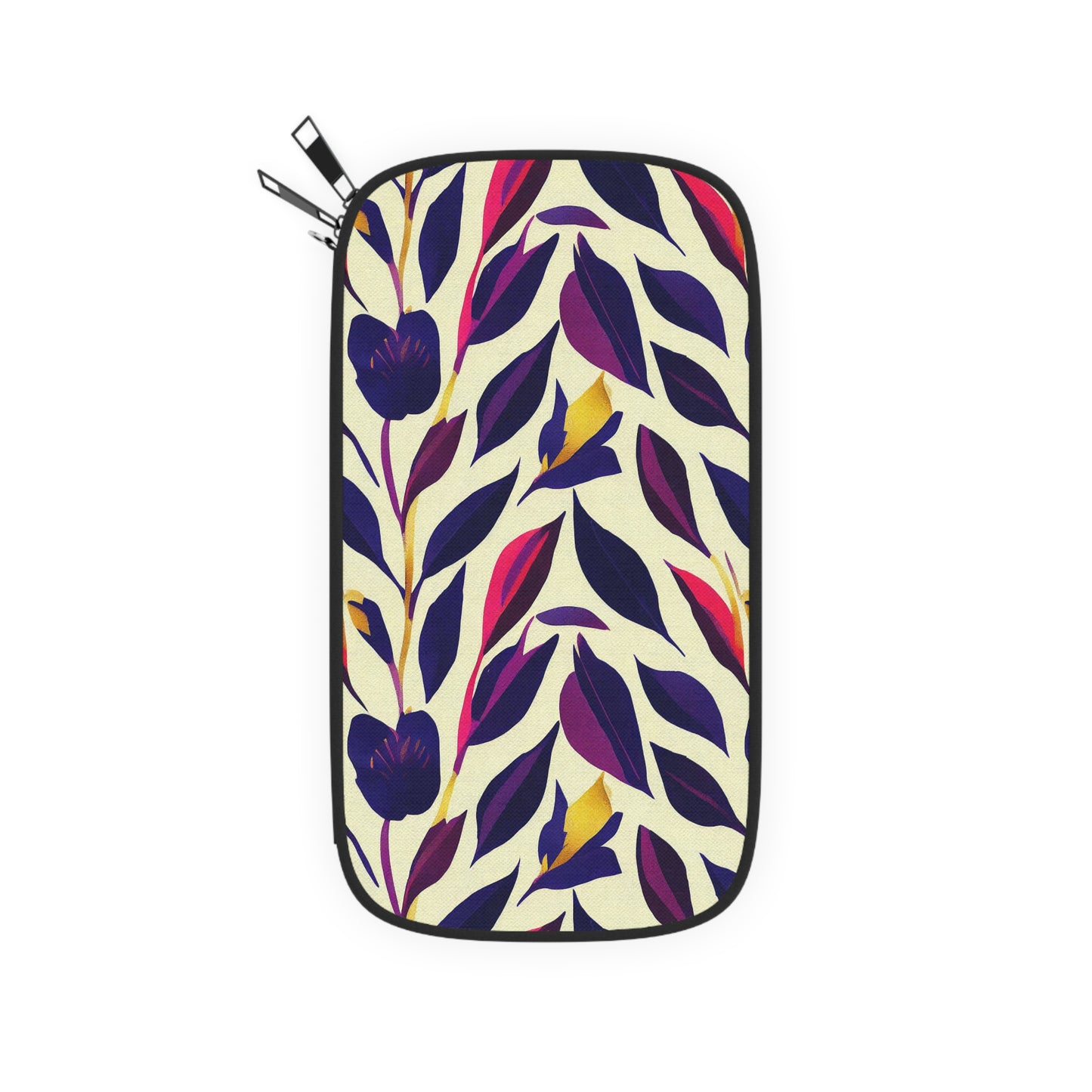 Passport Wallet - Violet Flourish Damask