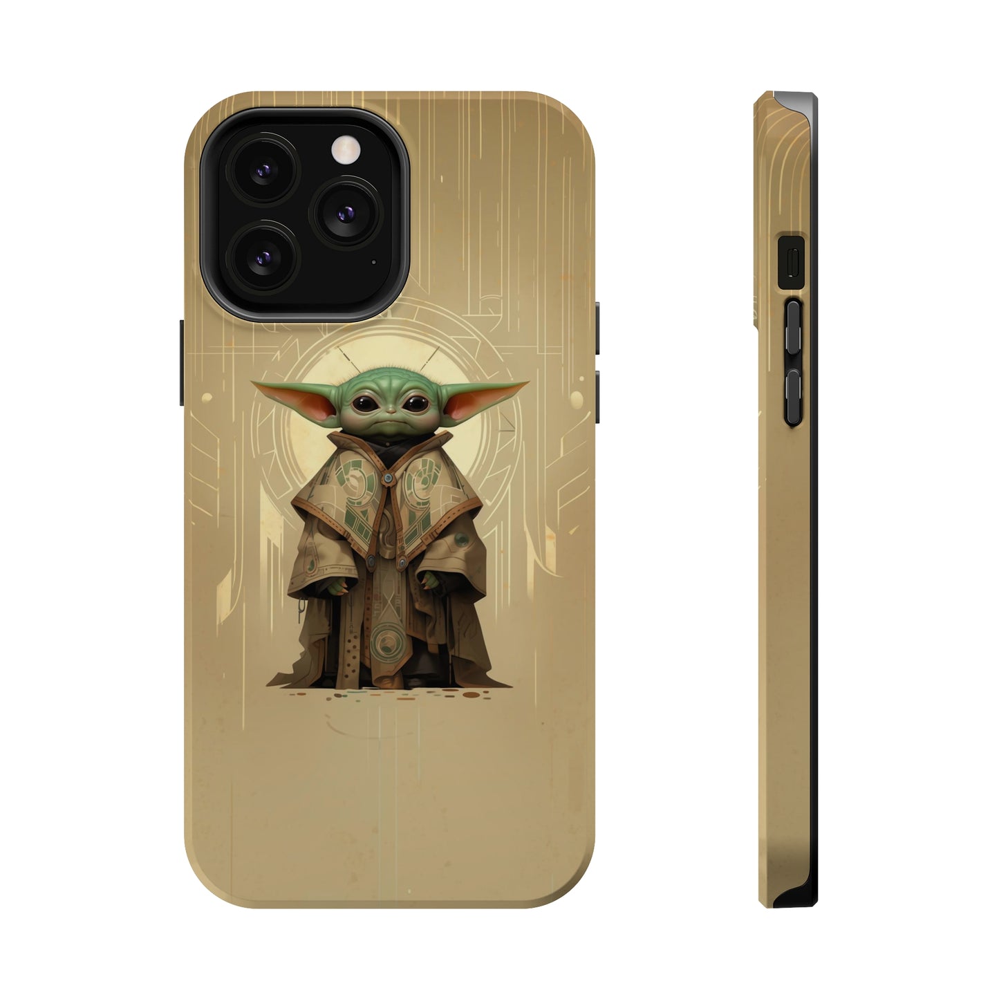 MagSafe Tough iPhone Case - Baby Yoda Grogu Art Deco Frank Lloyd Wright Design