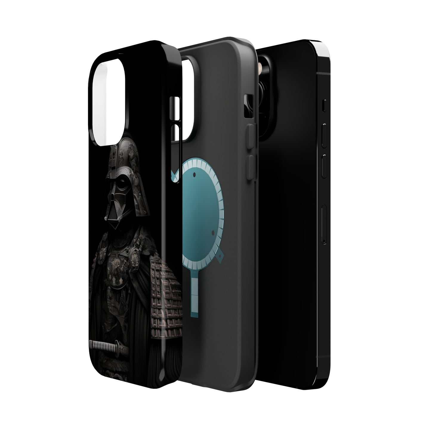 MagSafe Tough iPhone Case - Darth Vader Samurai Black White Photograph 1870