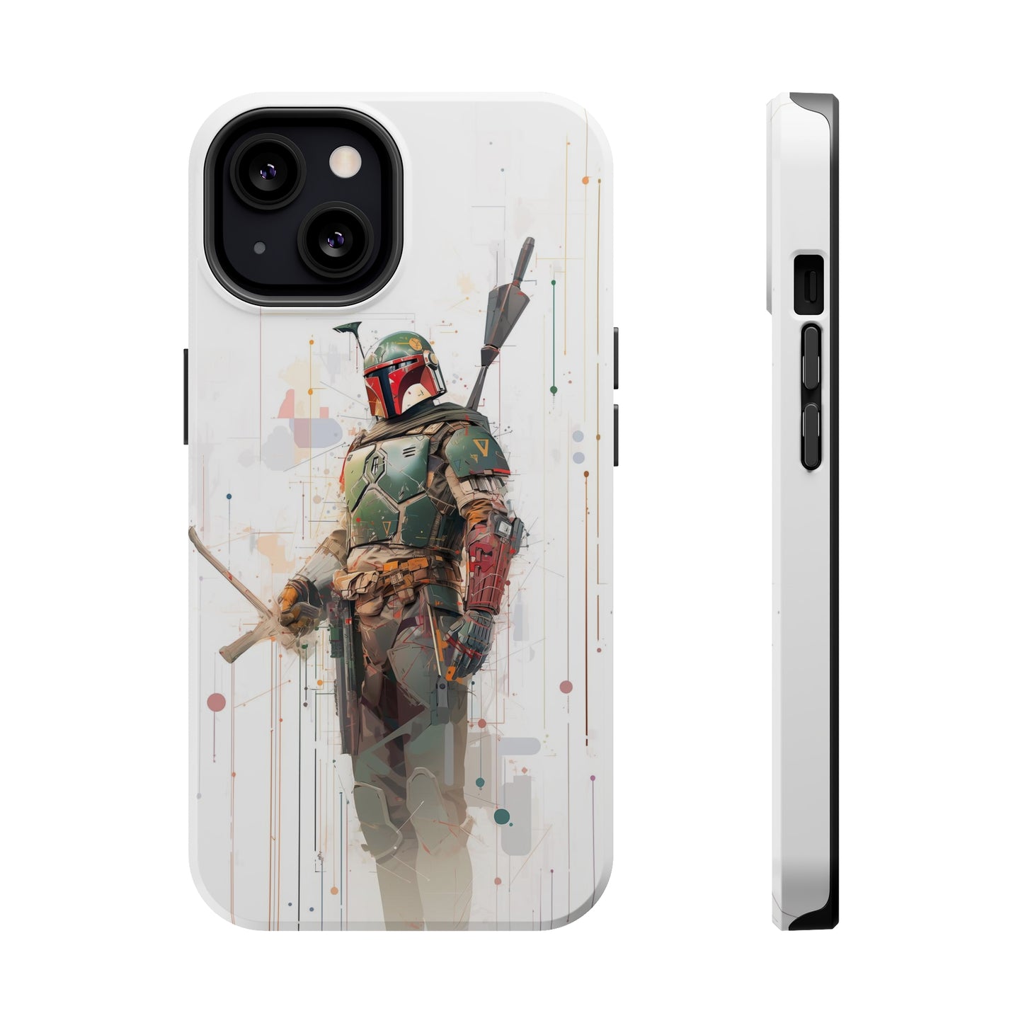 MagSafe Tough iPhone Case - Boba Fett infographic illustration