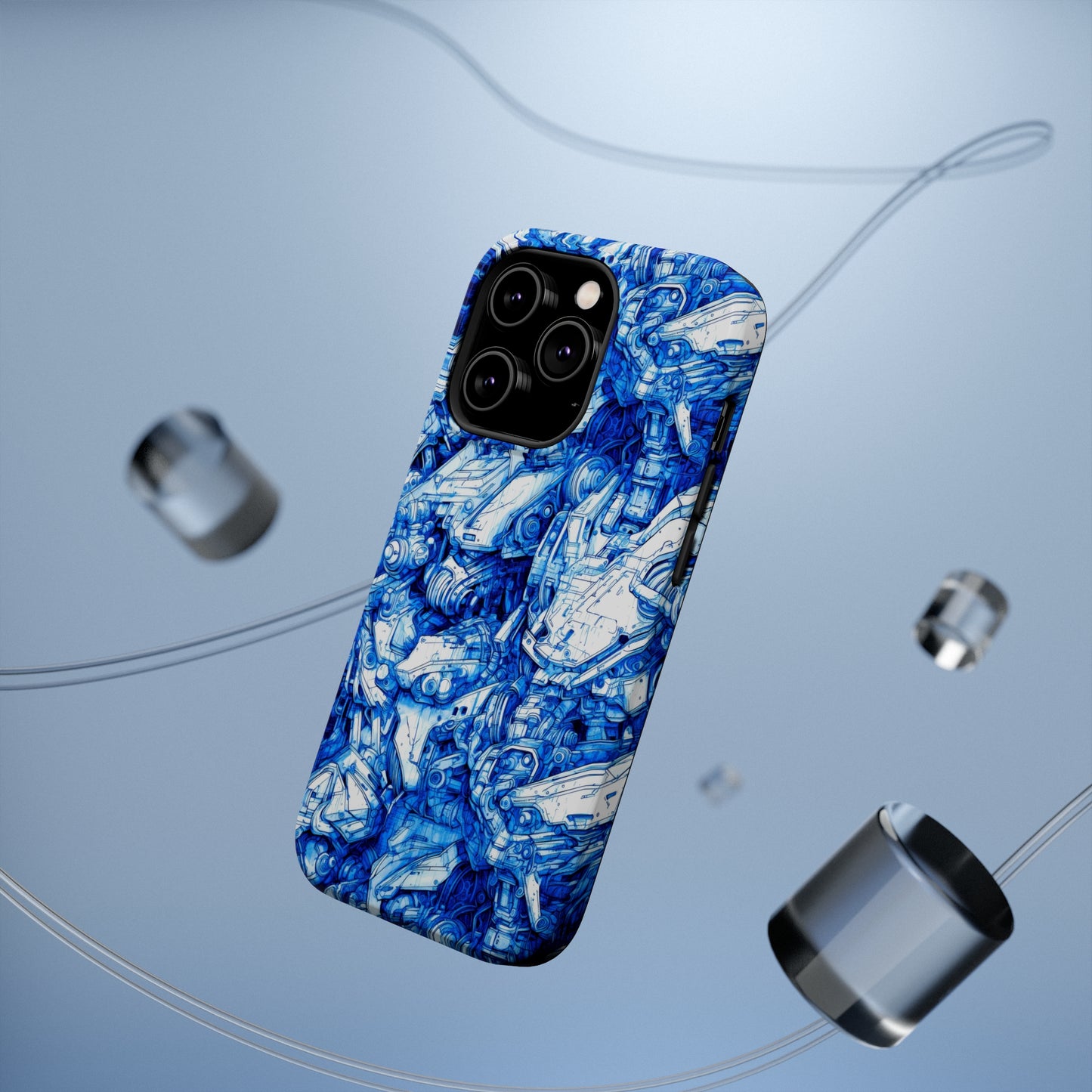 MagSafe Tough iPhone Case - Mecha Blueprint