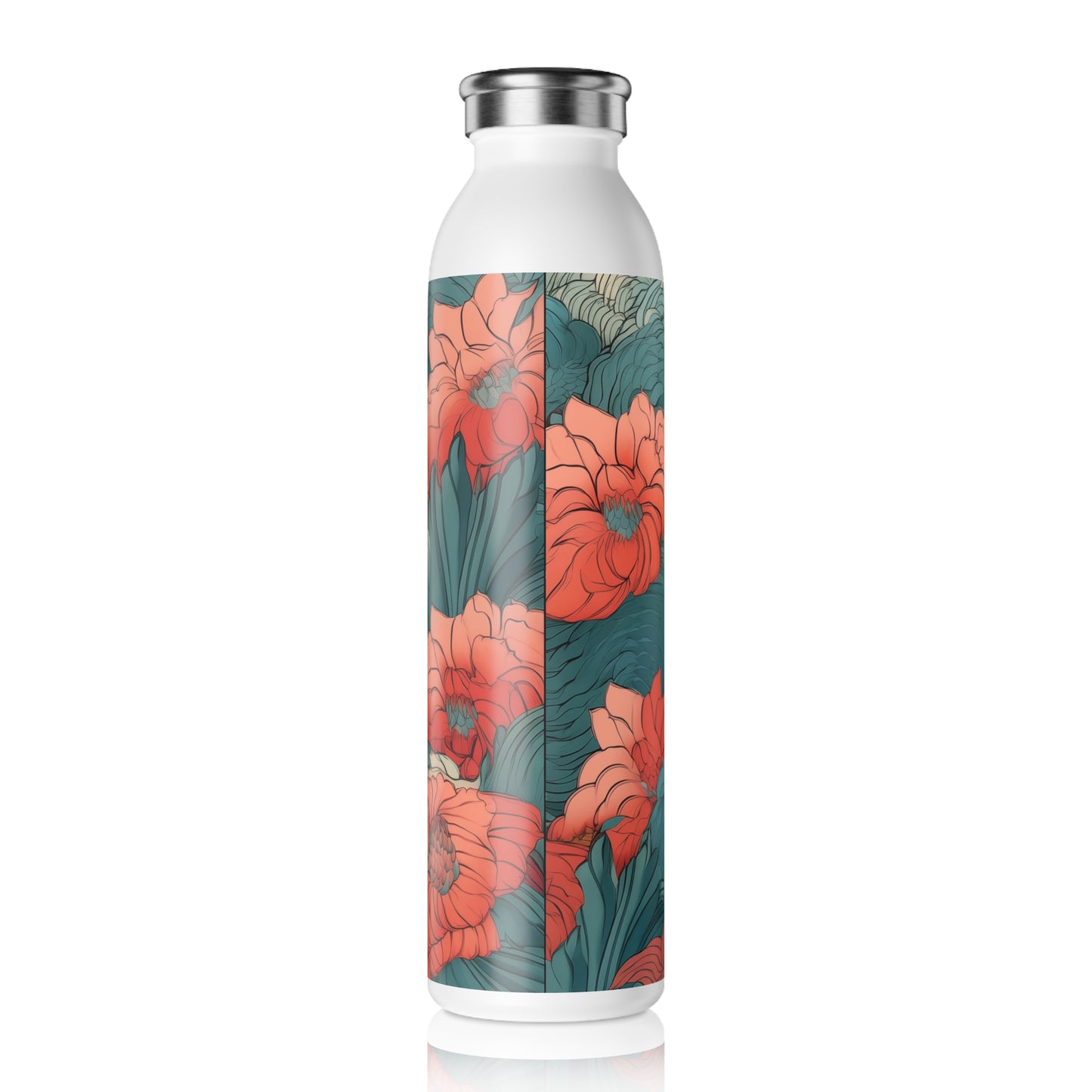 Slim Water Bottle - Utagawa Flora