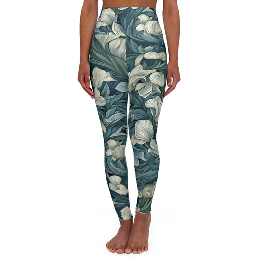 High Waisted Leggings - Sun Aix Art Nouveau