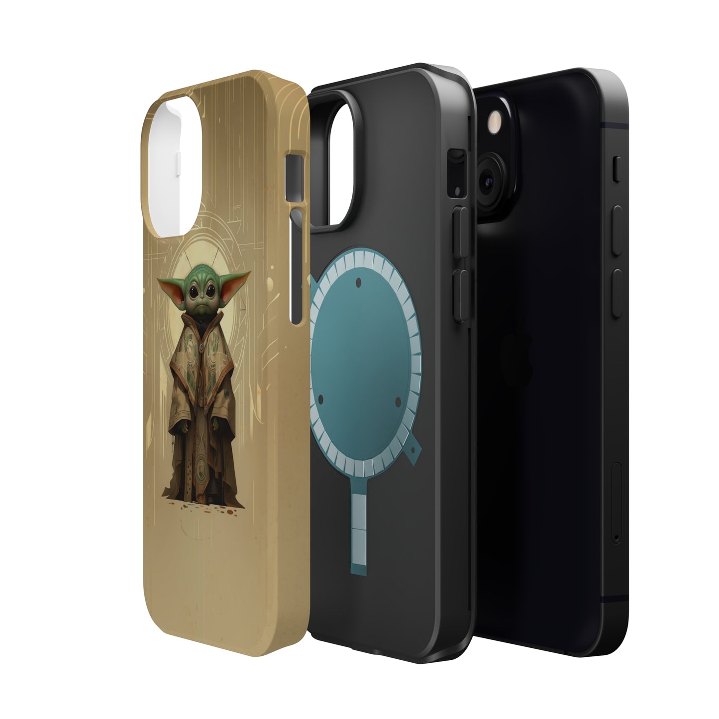 MagSafe Tough iPhone Case - Baby Yoda Grogu Art Deco Frank Lloyd Wright Design