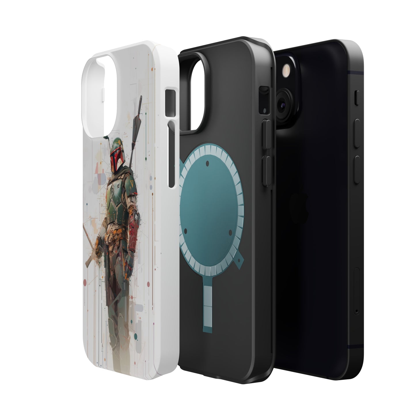 MagSafe Tough iPhone Case - Boba Fett infographic illustration