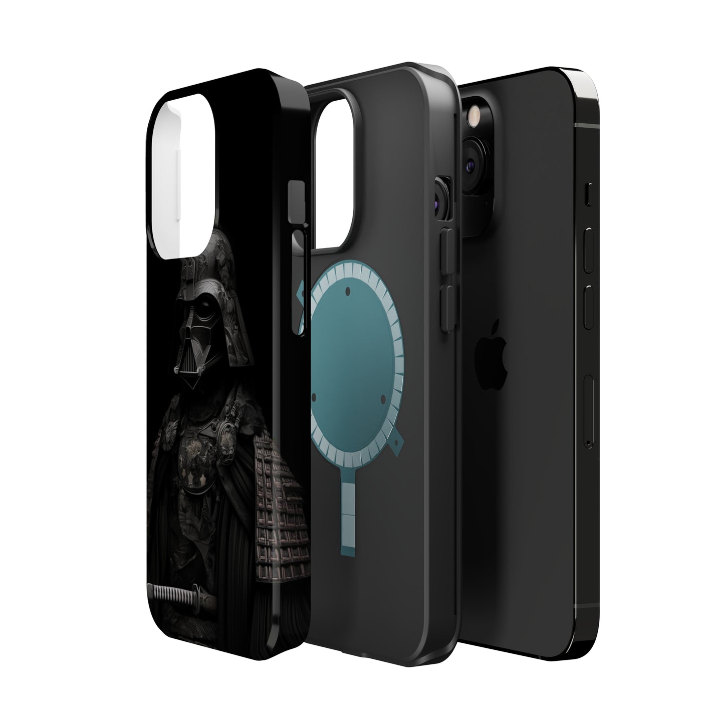 MagSafe Tough iPhone Case - Darth Vader Samurai Black White Photograph 1870