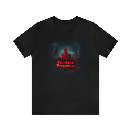Unisex Jersey Short Sleeve Tee - Trust The Process Horror