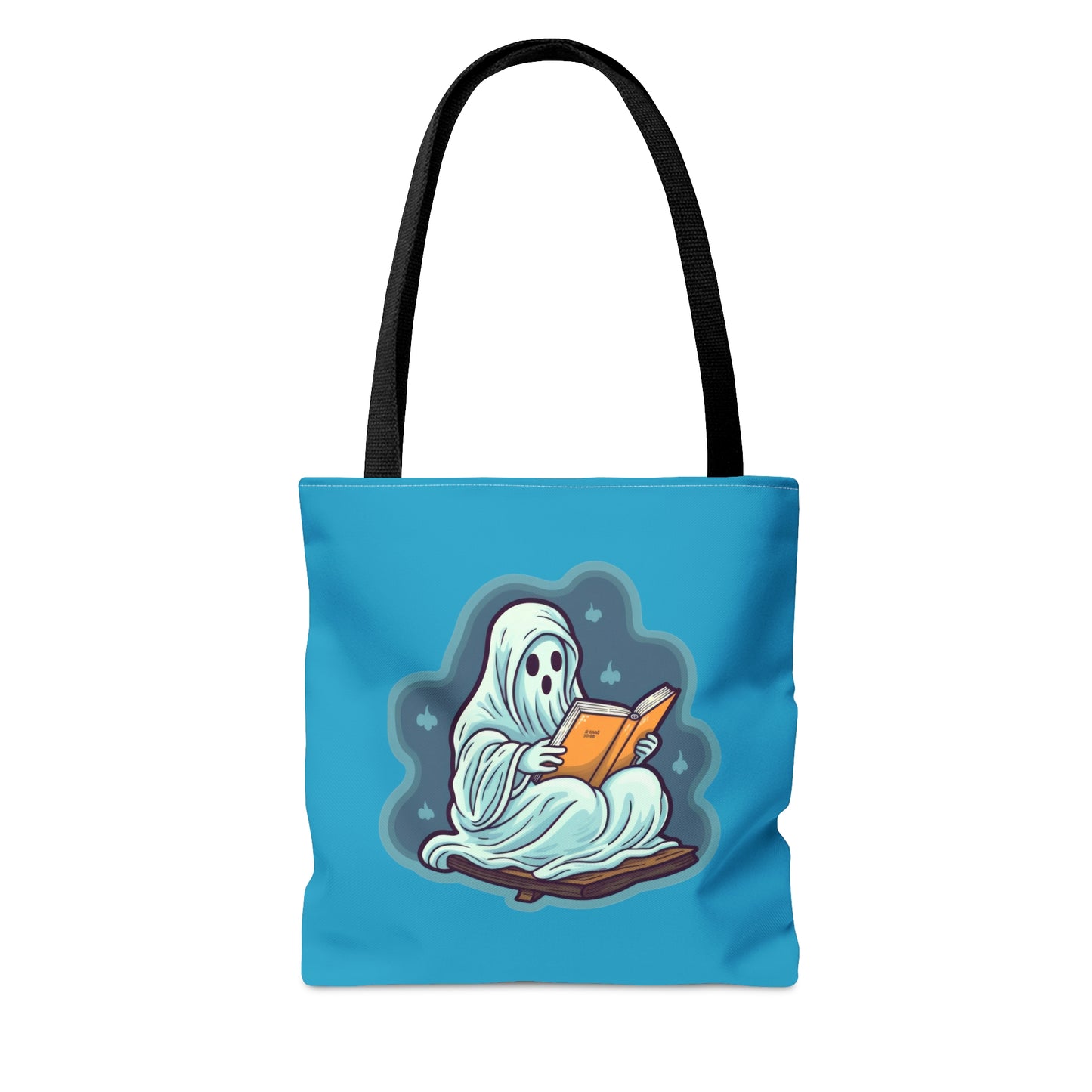 Bookish Ghost Tote Bag, Halloween Literary Tote, Teacher's Halloween Present, Librarian Themed Tote Bag, Spooky Ghost Tote Bag