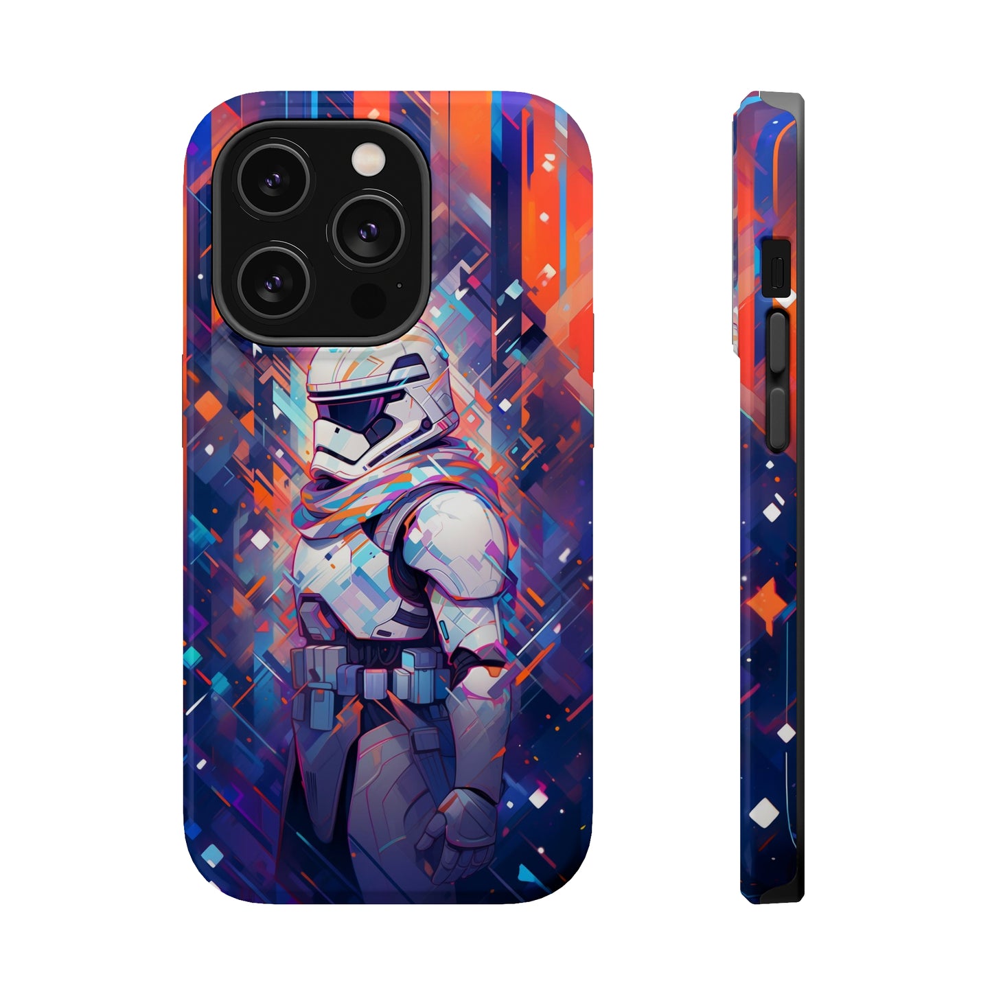 MagSafe Tough iPhone Case - Snow-trooper Op Art Vintage