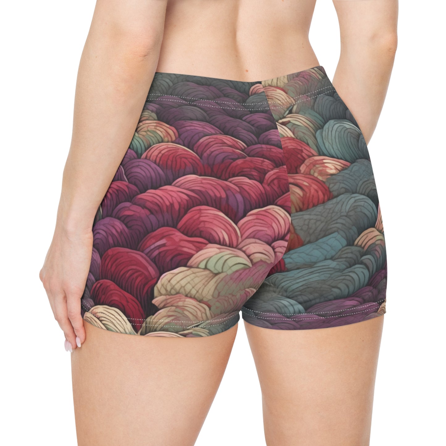 Workout Shorts - Dorothy Giverny Brocade