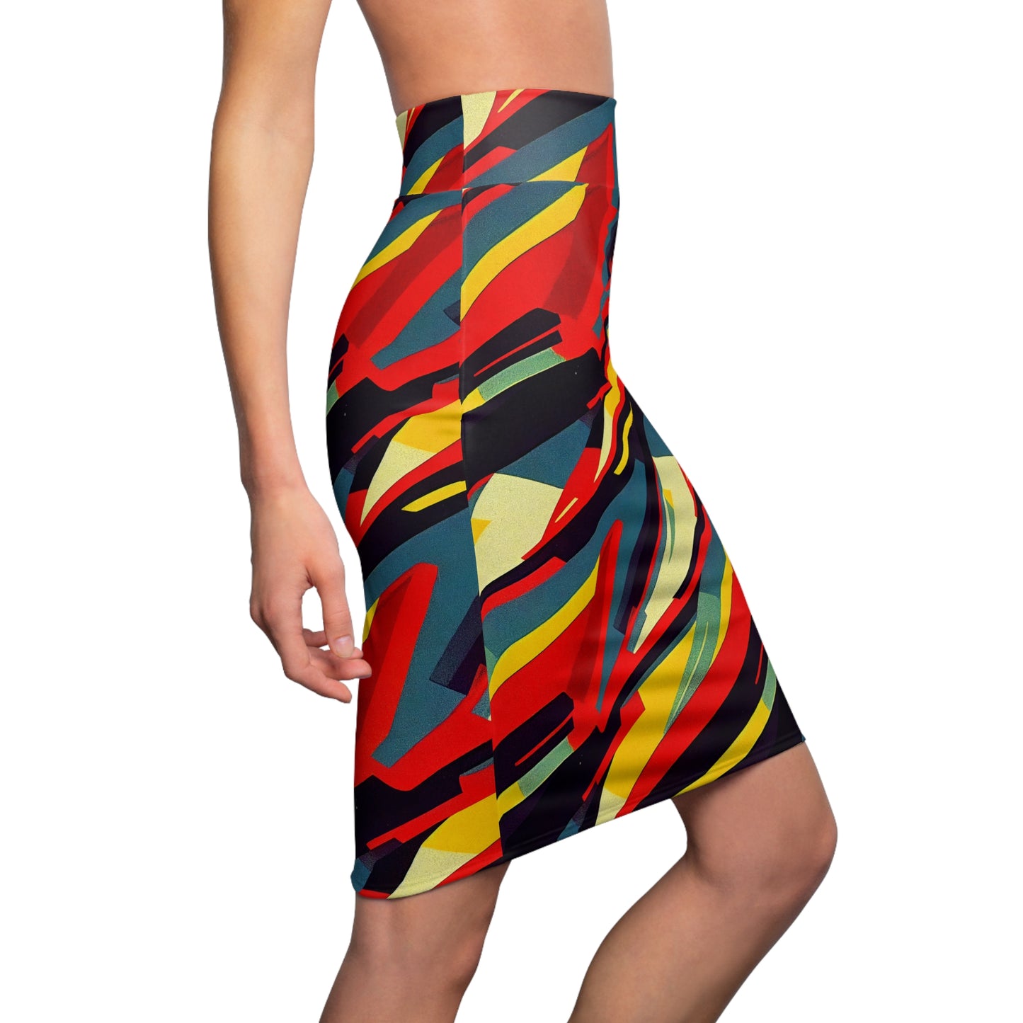 Pencil Skirt - Pulp Galaxy Abstract