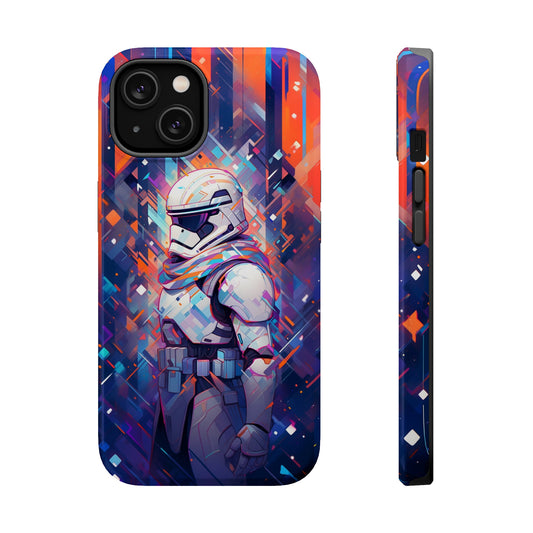 MagSafe Tough iPhone Case - Snow trooper Op Art Vintage