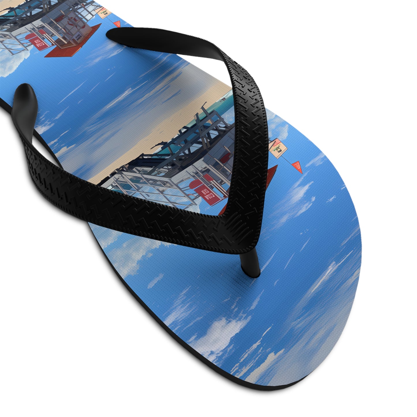 Unisex Flip-Flops - Love and Santa Monica