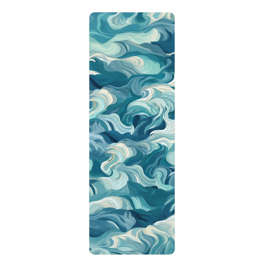 Rubber Yoga Mat- Drew Florence Oceanwaves