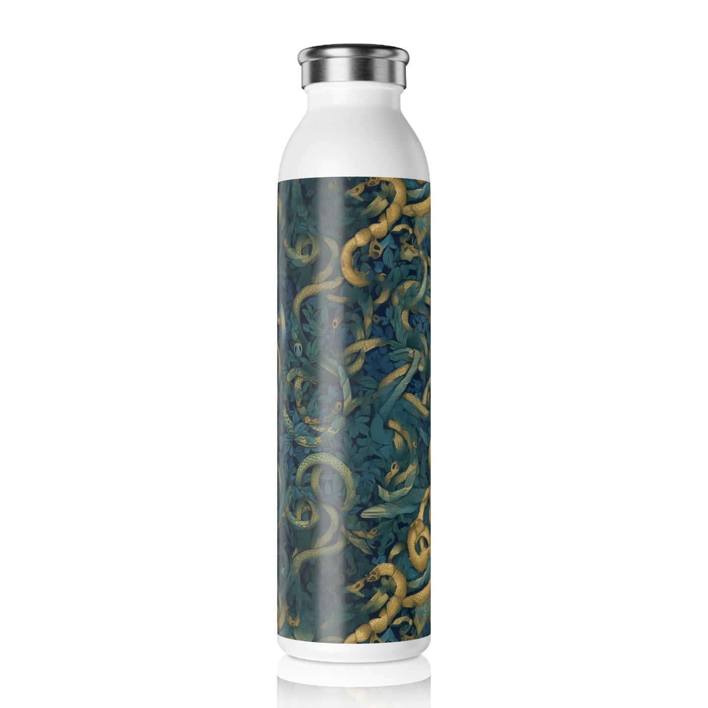 Slim Water Bottle - Francesca Trikonasana Snakes