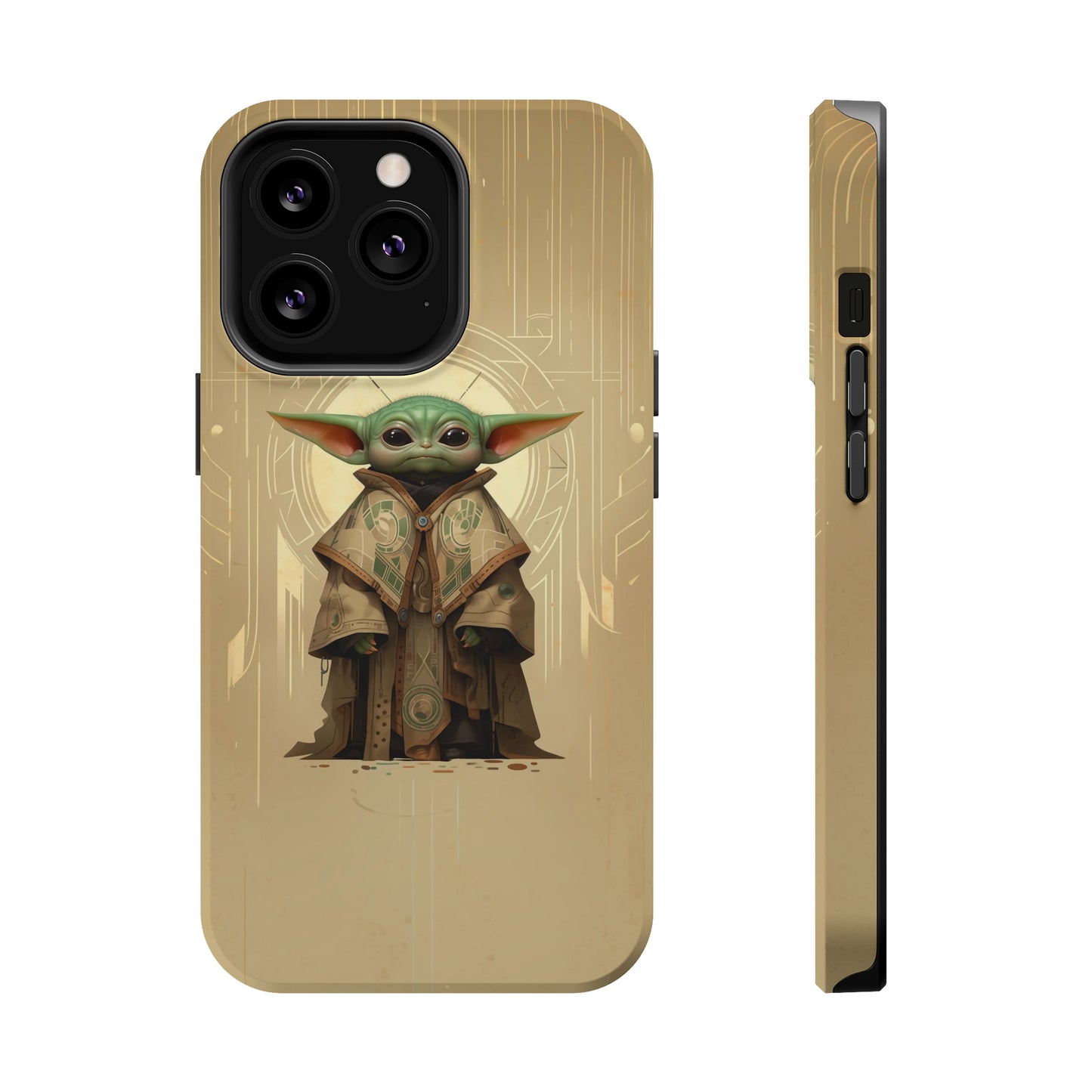 MagSafe Tough iPhone Case - Baby Yoda Grogu Art Deco Frank Lloyd Wright Design