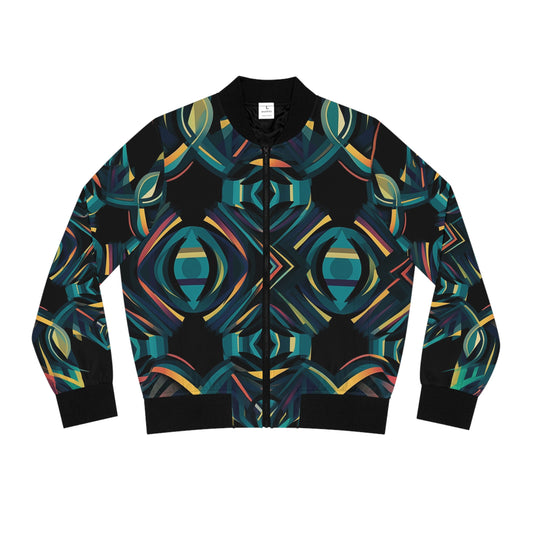 Women's Bomber Jacket - Darth Vader Op Art Vintage