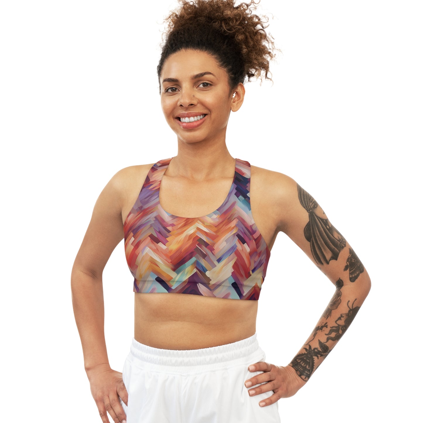 Sports Bra - Pino-Napoli-Abstract.