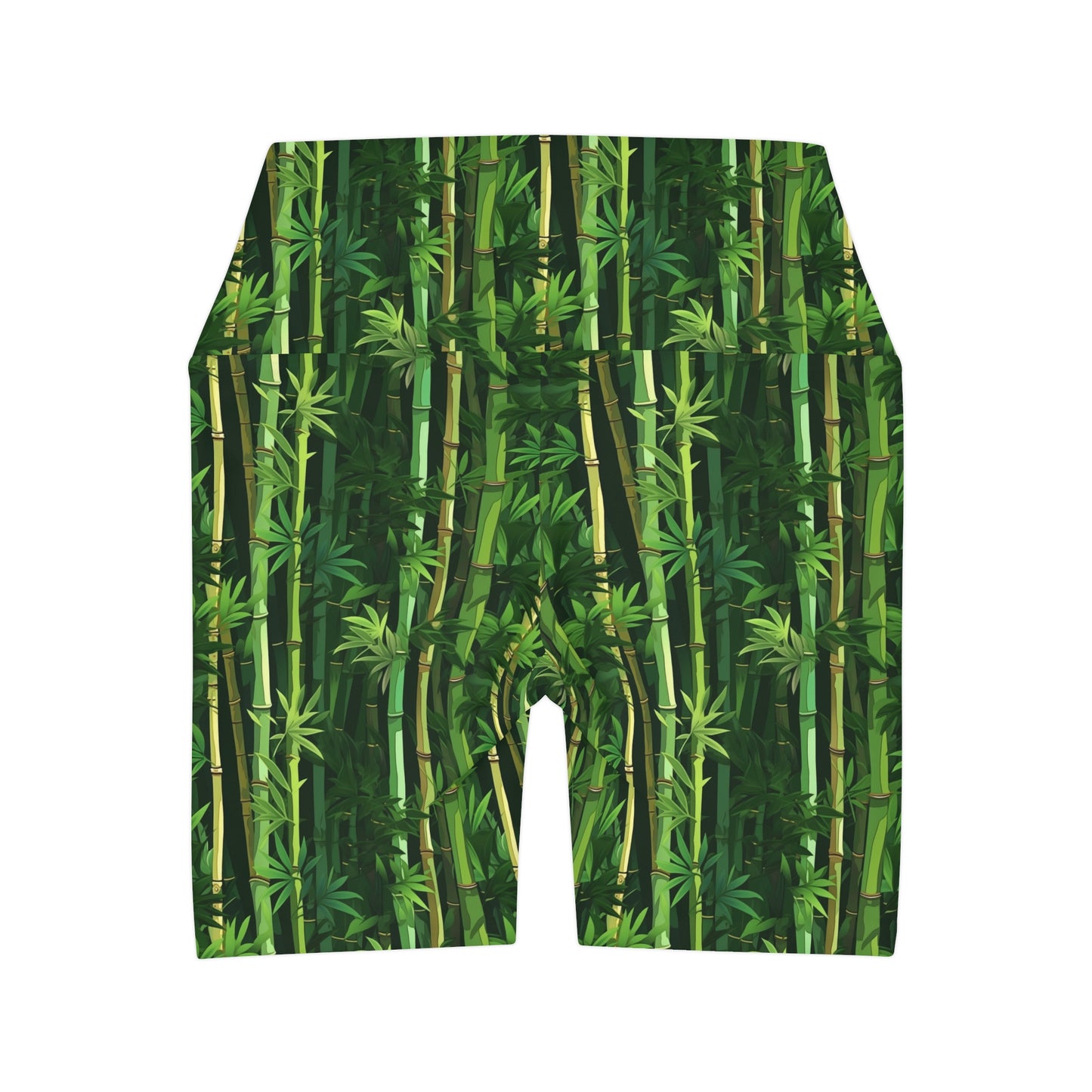 High Waisted Yoga Shorts - Secret Forest