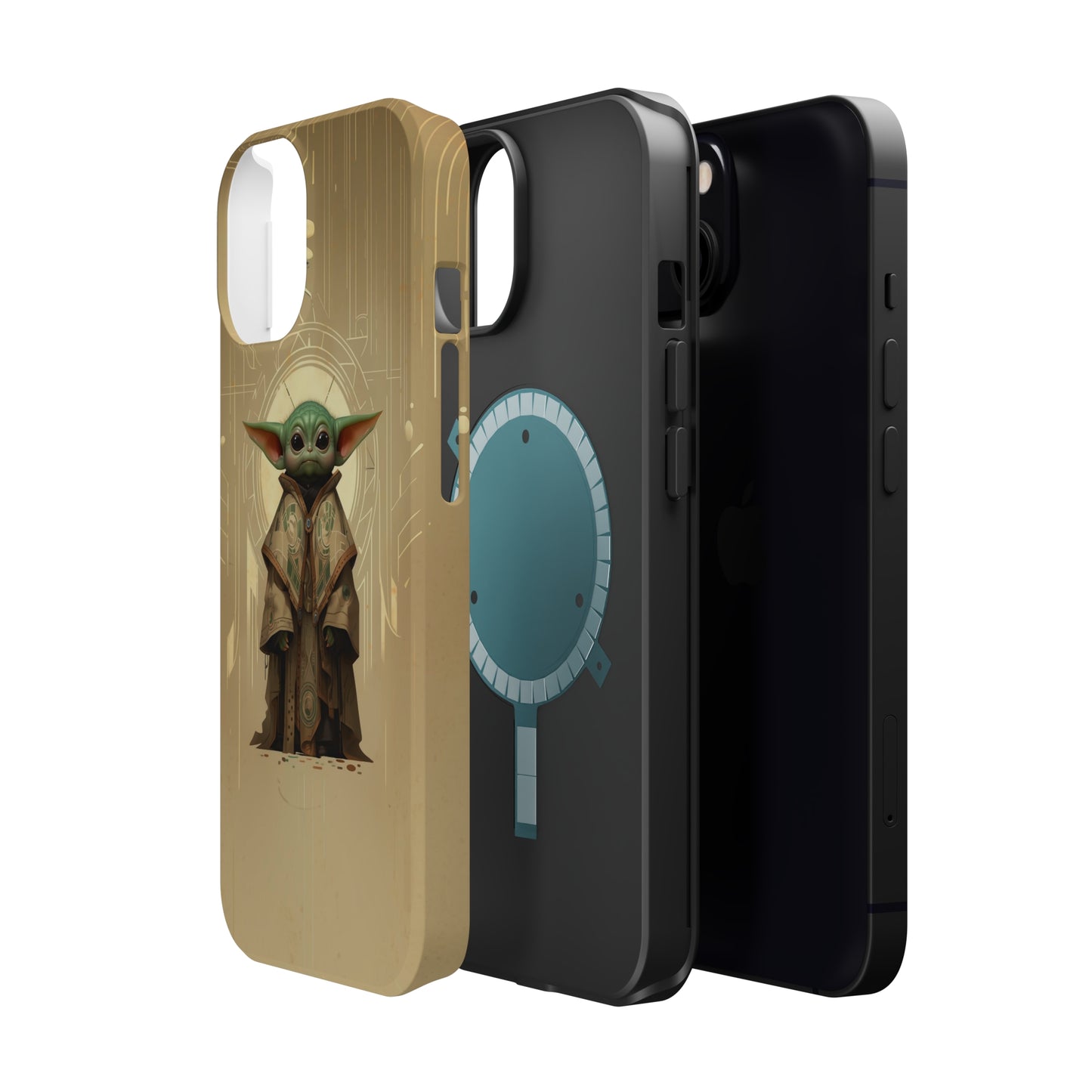 MagSafe Tough iPhone Case - Baby Yoda Grogu Art Deco Frank Lloyd Wright Design