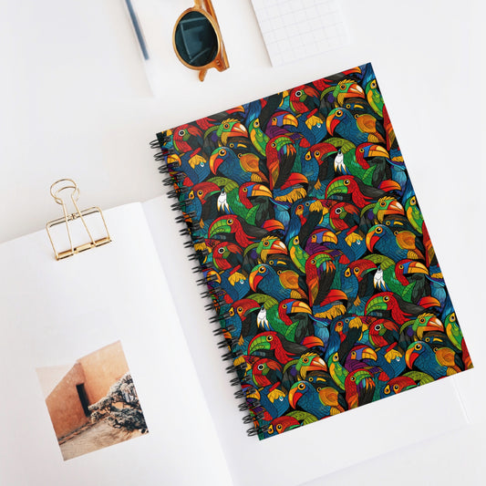 Spiral Notebook with Ruled Line - Toucan Clan .png