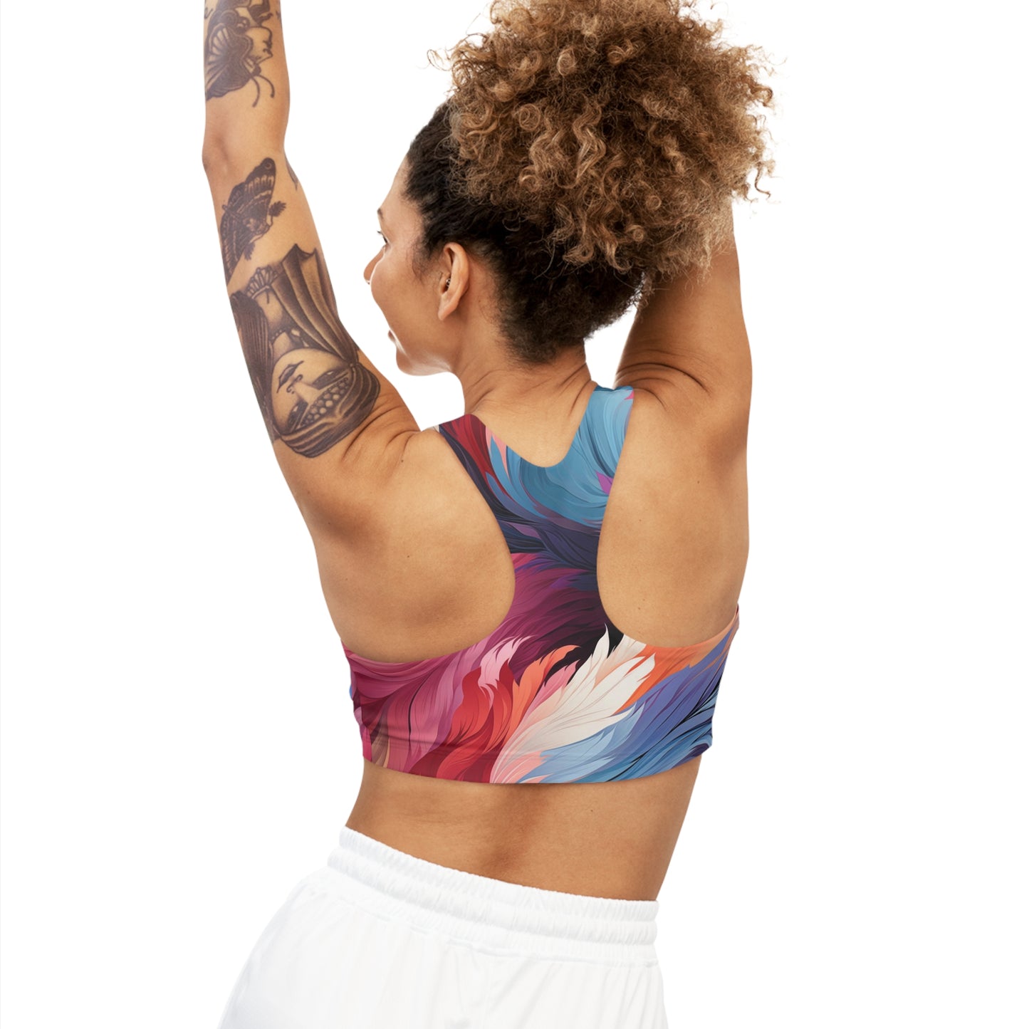 Sports Bra - Bard Makarasana Retro Anime Abstract