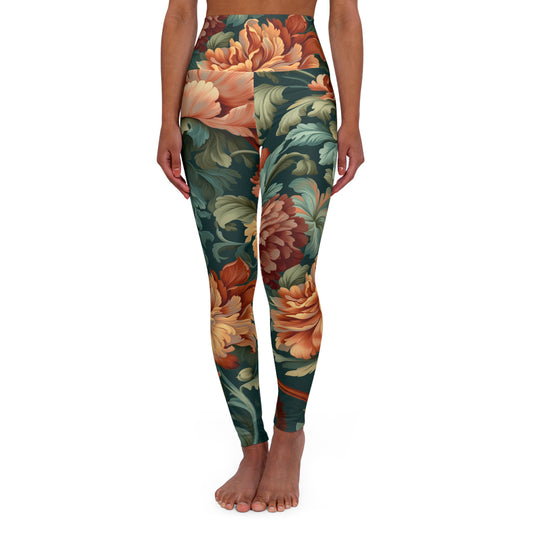 High Waisted Leggings - Sun Grasse Floral